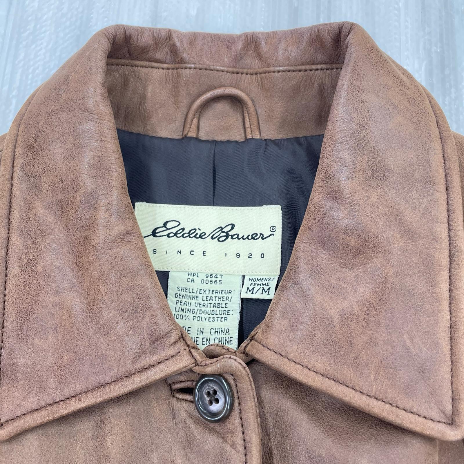 レザージャケット EDDIE BAUER ﾚｻﾞｰｼﾞｬｹｯﾄ ﾌﾞﾗｳﾝ(M)