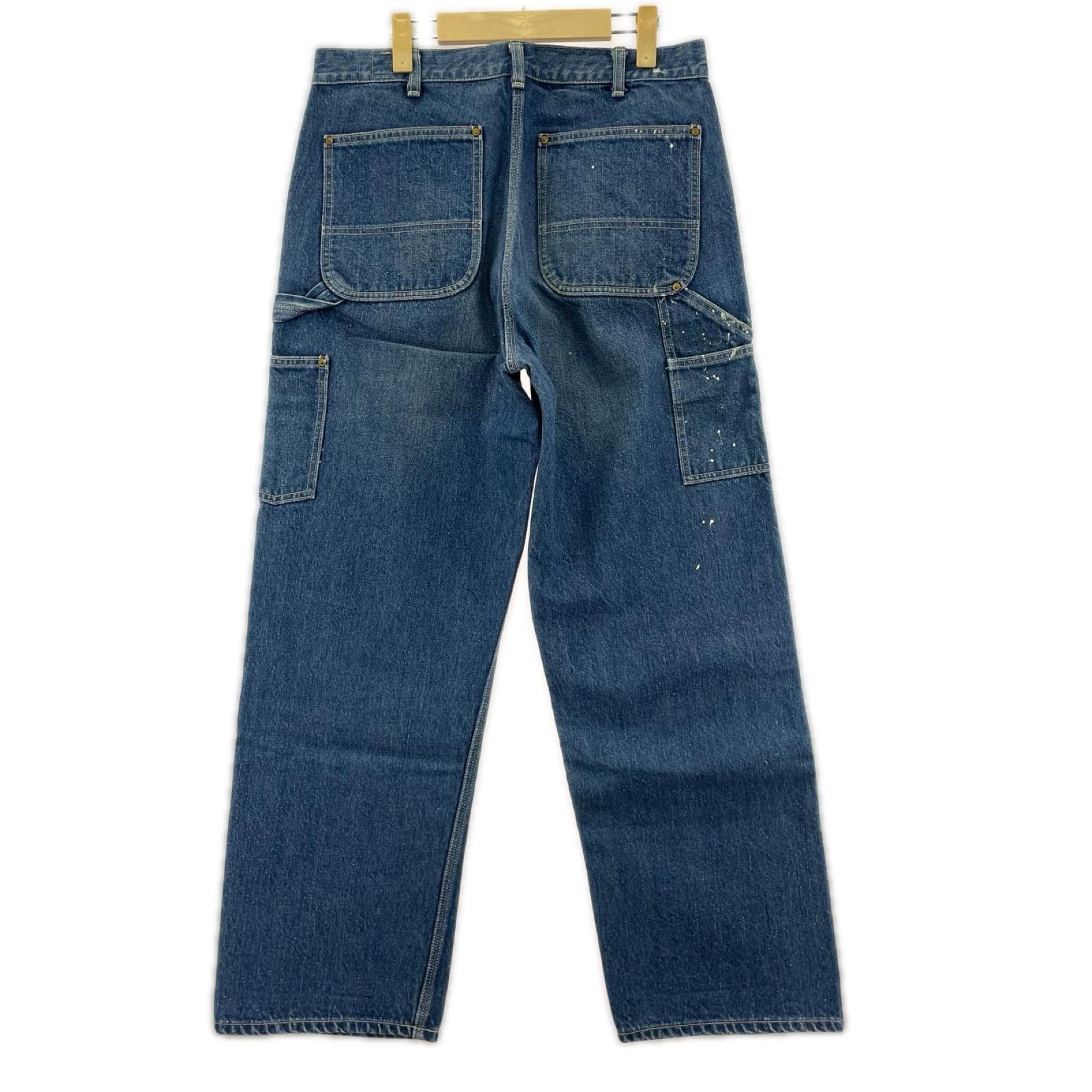 デニムパンツ or slow ペイント ダブルニーカーペンターデニムパンツ 2 インディゴ 2 ブルー