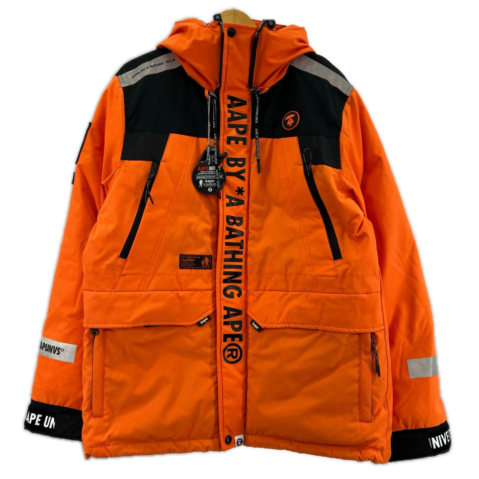 ダウンジャケット AAPE DOWN JAC L オレンジ