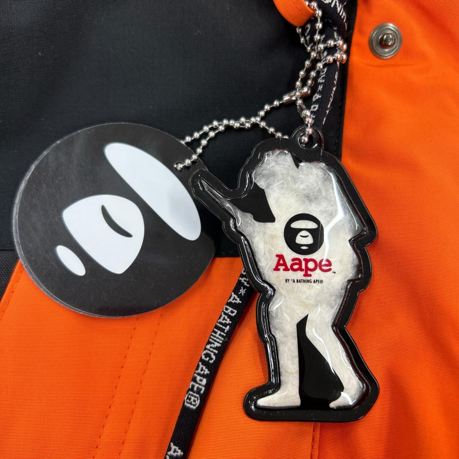 ダウンジャケット AAPE DOWN JAC L オレンジ