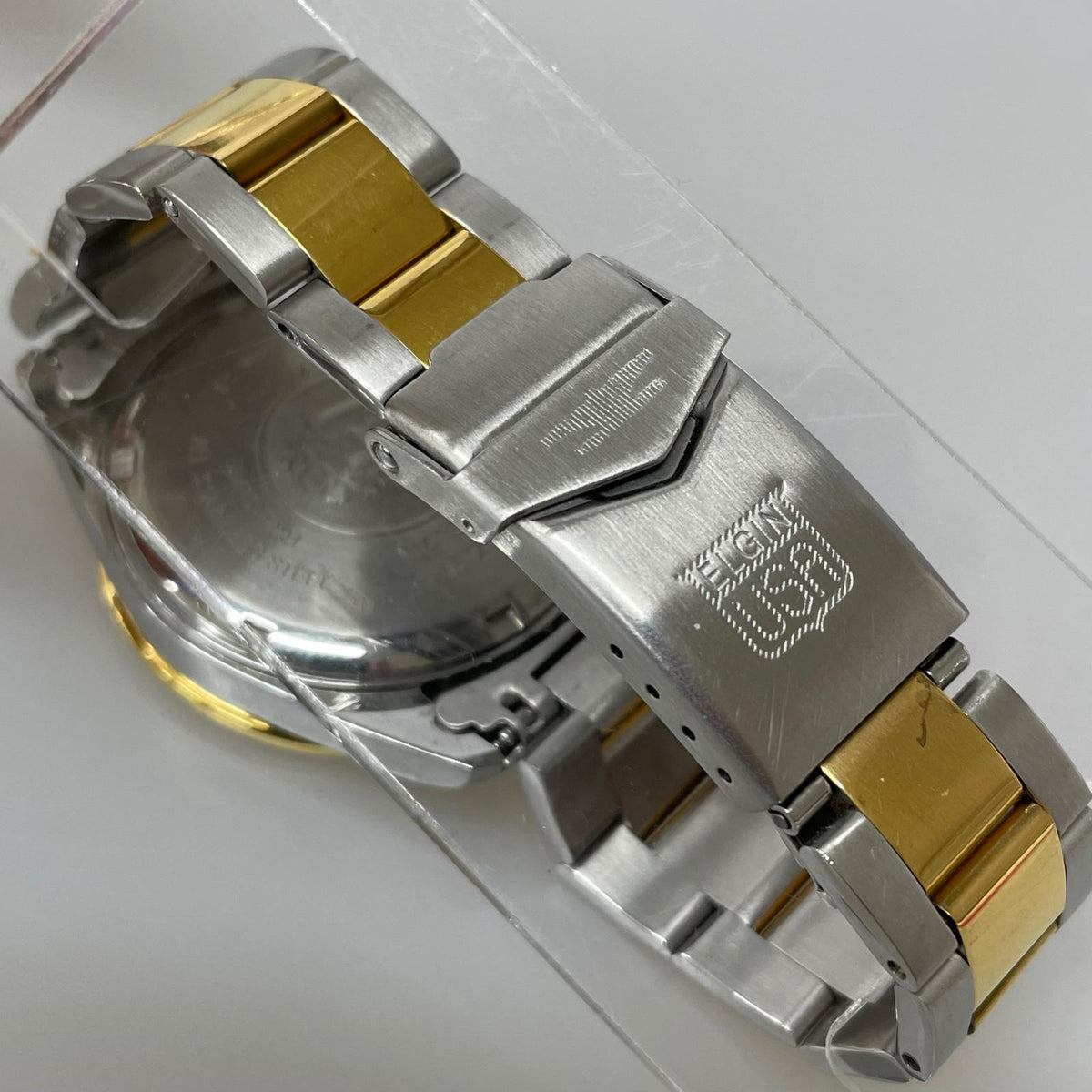 腕時計 ELGIN/クロノグラフ ブラック