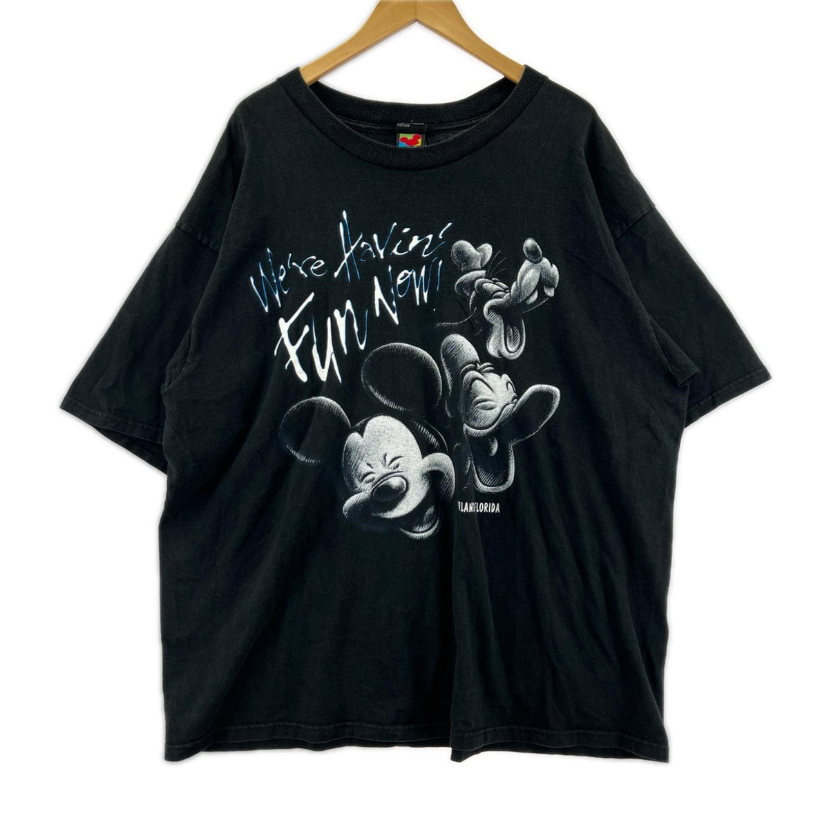 半袖Ｔシャツ ﾃﾞｨｽﾆｰ 90s ﾌﾟﾘﾝﾄTEE XL ﾌﾞﾗｯｸ ブラック