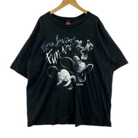 半袖Ｔシャツ ﾃﾞｨｽﾆｰ 90s ﾌﾟﾘﾝﾄTEE XL ﾌﾞﾗｯｸ ブラック