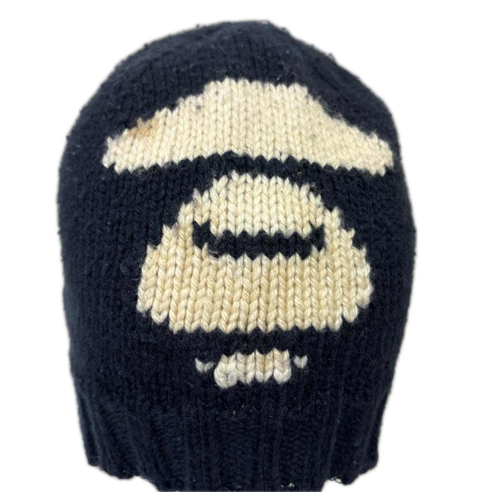ニットキャップ A BATHING APE ニットキャップ ネイビー