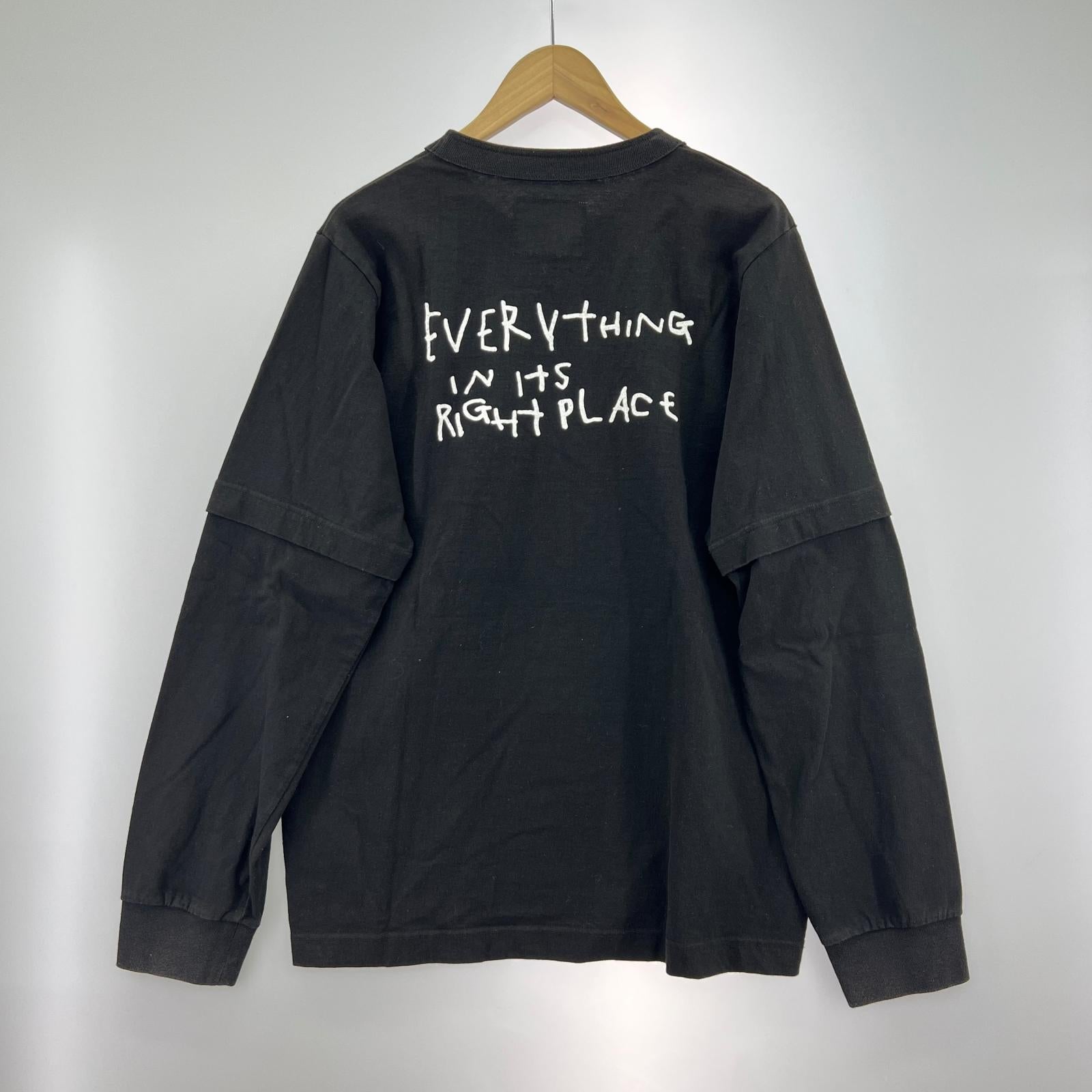 長袖Ｔシャツ 23SS グラフィックプリント ロングスリーブ 黒 (4) 4 ブラック