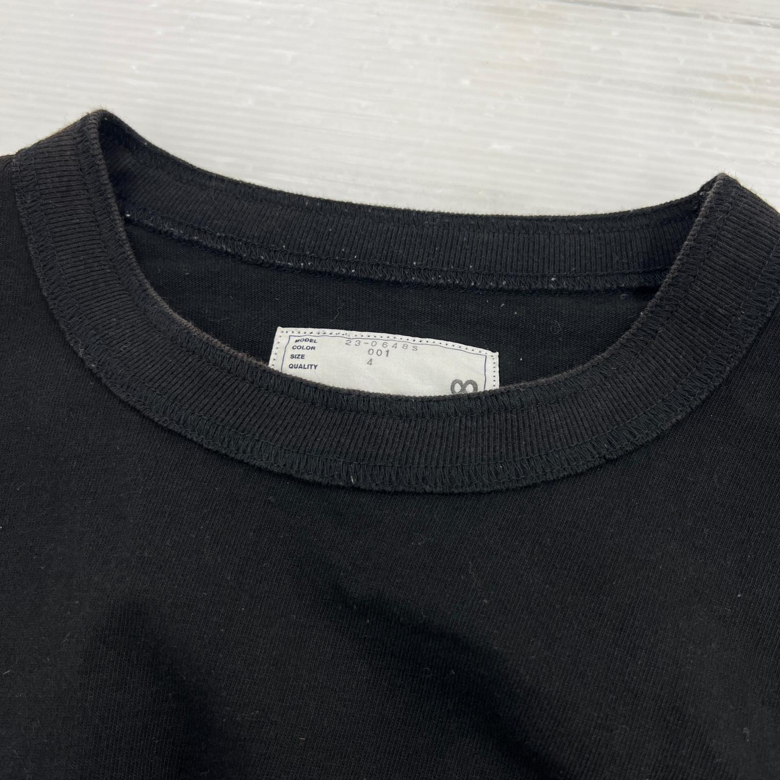 長袖Ｔシャツ 23SS グラフィックプリント ロングスリーブ 黒 (4) 4 ブラック
