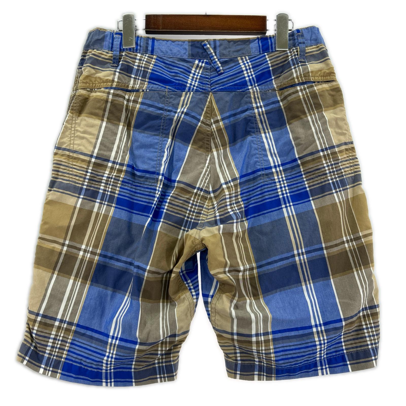 ショートパンツ チェック ショーツ 茶 / 青 SIZE 1 1