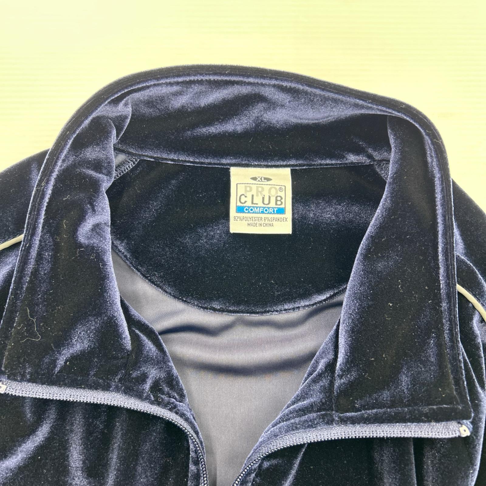 ジャケット PRO CLUB ベロアトラックジャケット ネイビー