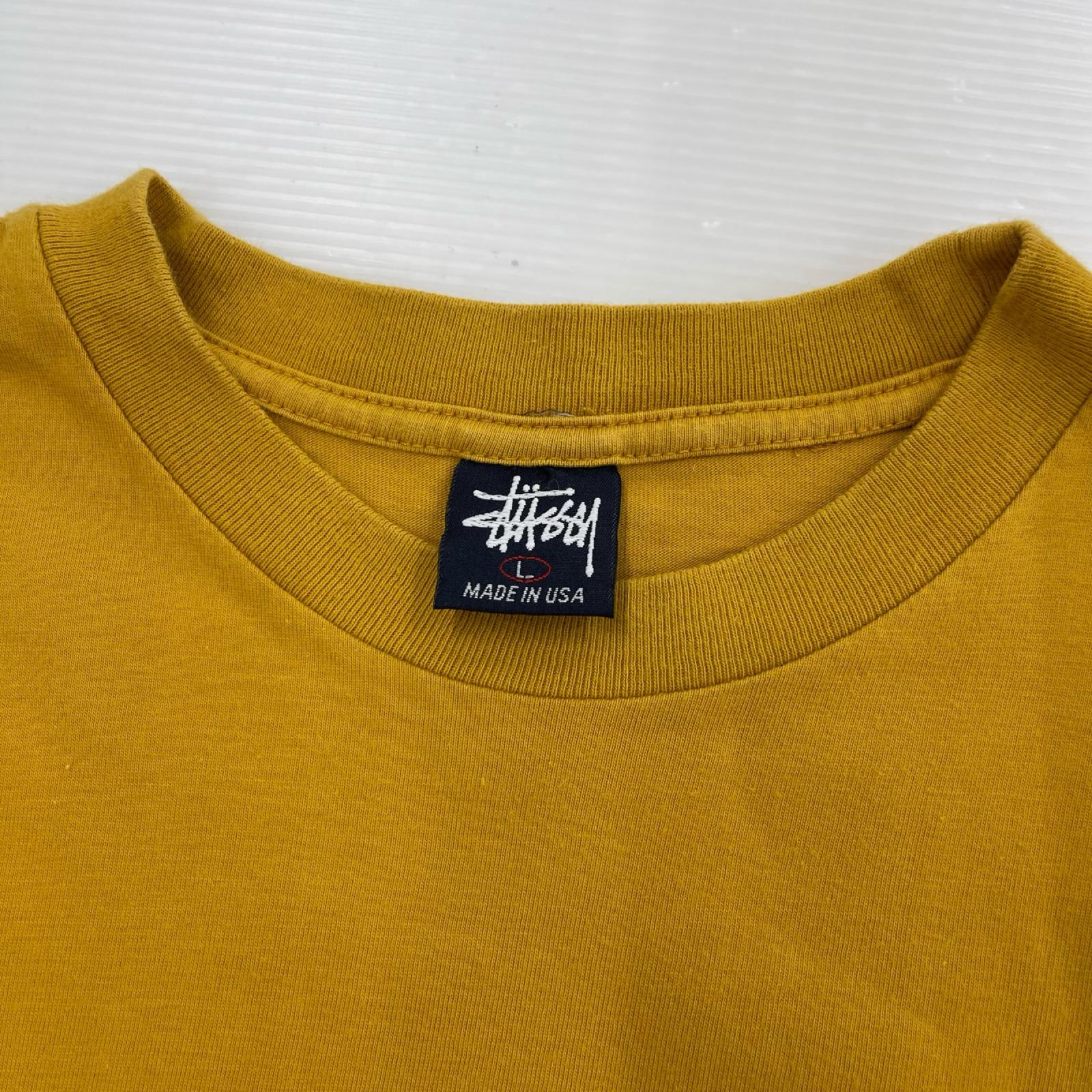 半袖Ｔシャツ 90s USA製 紺タグ ドラゴン Tシャツ(L) マスタード L イエロー