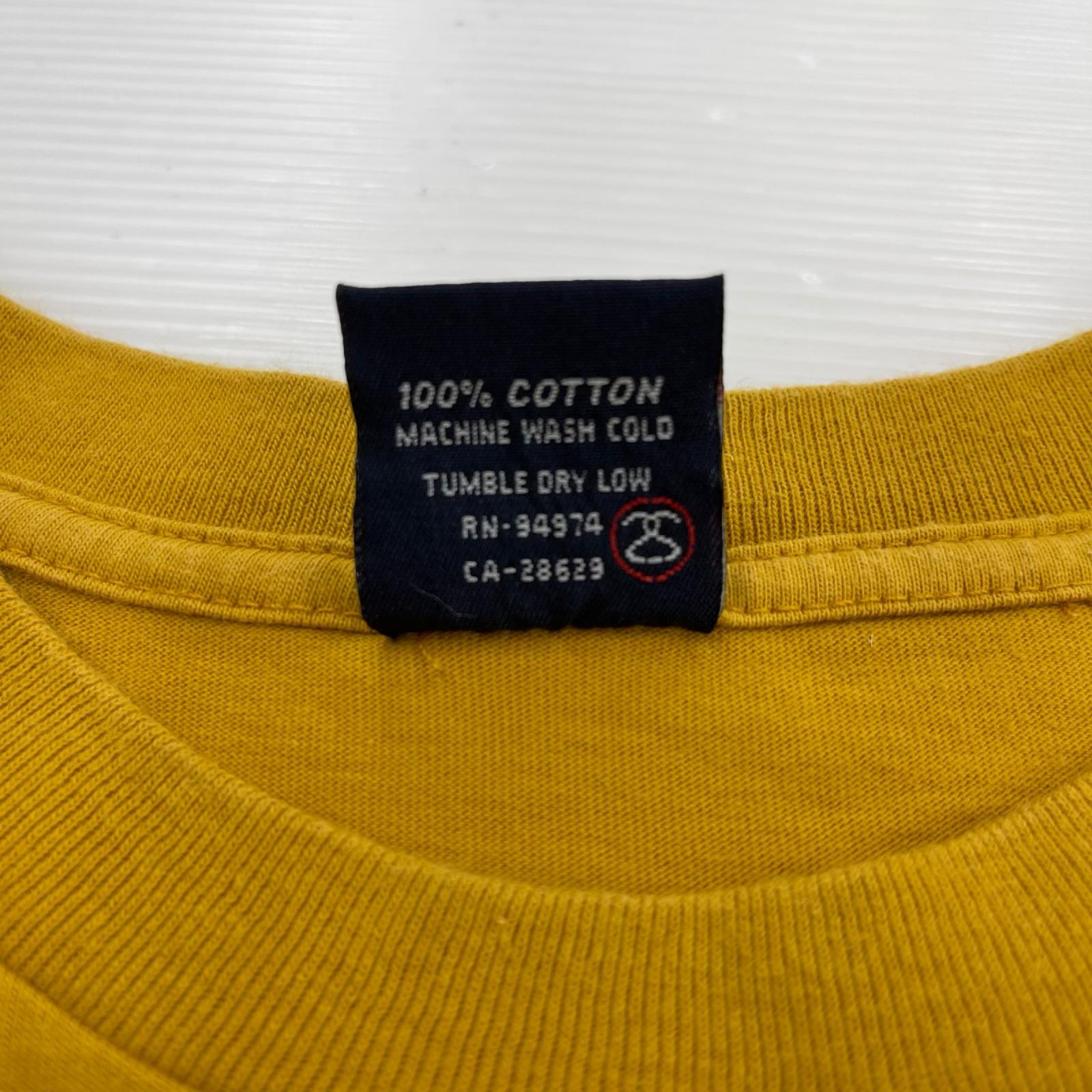 半袖Ｔシャツ 90s USA製 紺タグ ドラゴン Tシャツ(L) マスタード L イエロー
