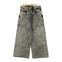 デニムパンツ SUGARHILL ACID WASHED MODERN WESTERN WIDE TROUSERS 32 32 グレー