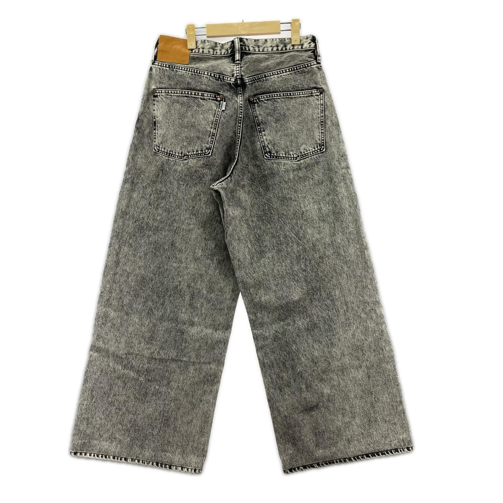 デニムパンツ SUGARHILL ACID WASHED MODERN WESTERN WIDE TROUSERS 32 32 グレー