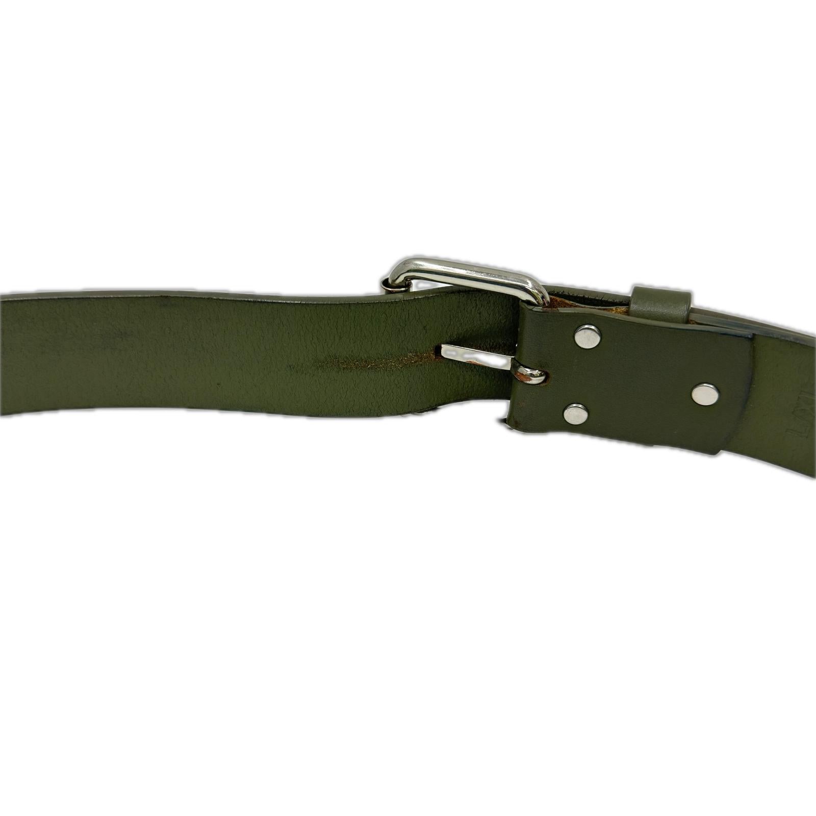 その他アクセサリー 22ss Repeat Leather Belt カーキ
