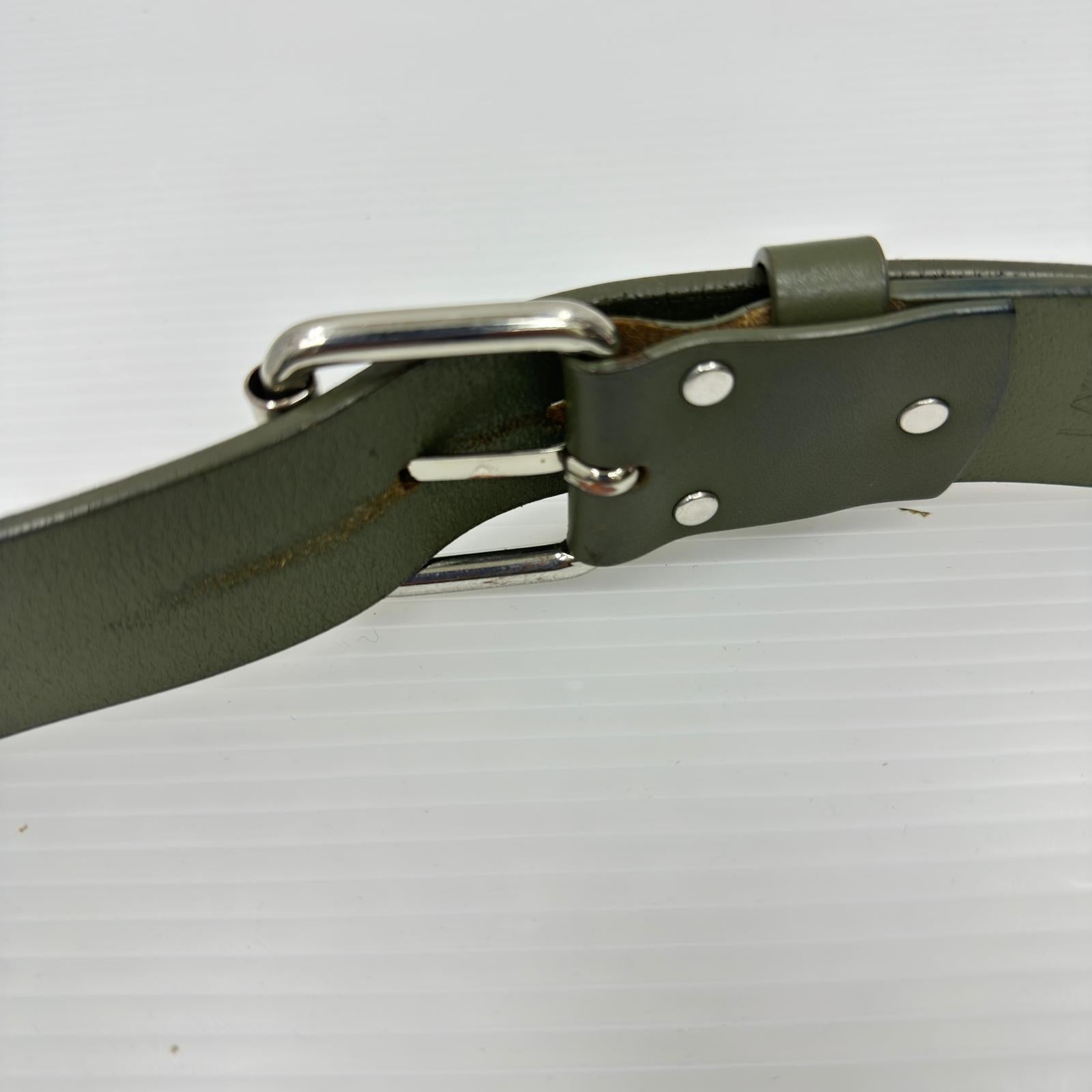 その他アクセサリー 22ss Repeat Leather Belt カーキ