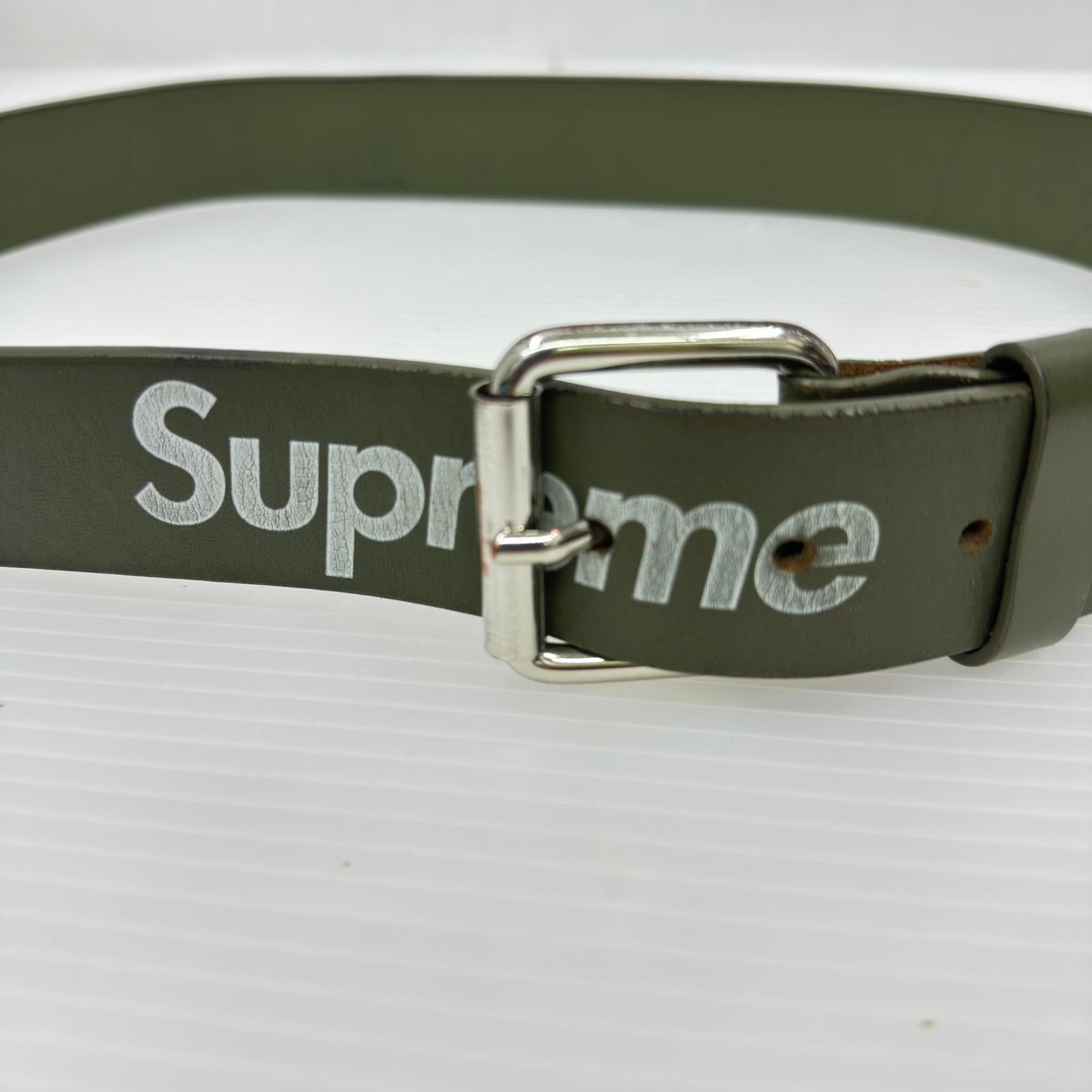 その他アクセサリー 22ss Repeat Leather Belt カーキ