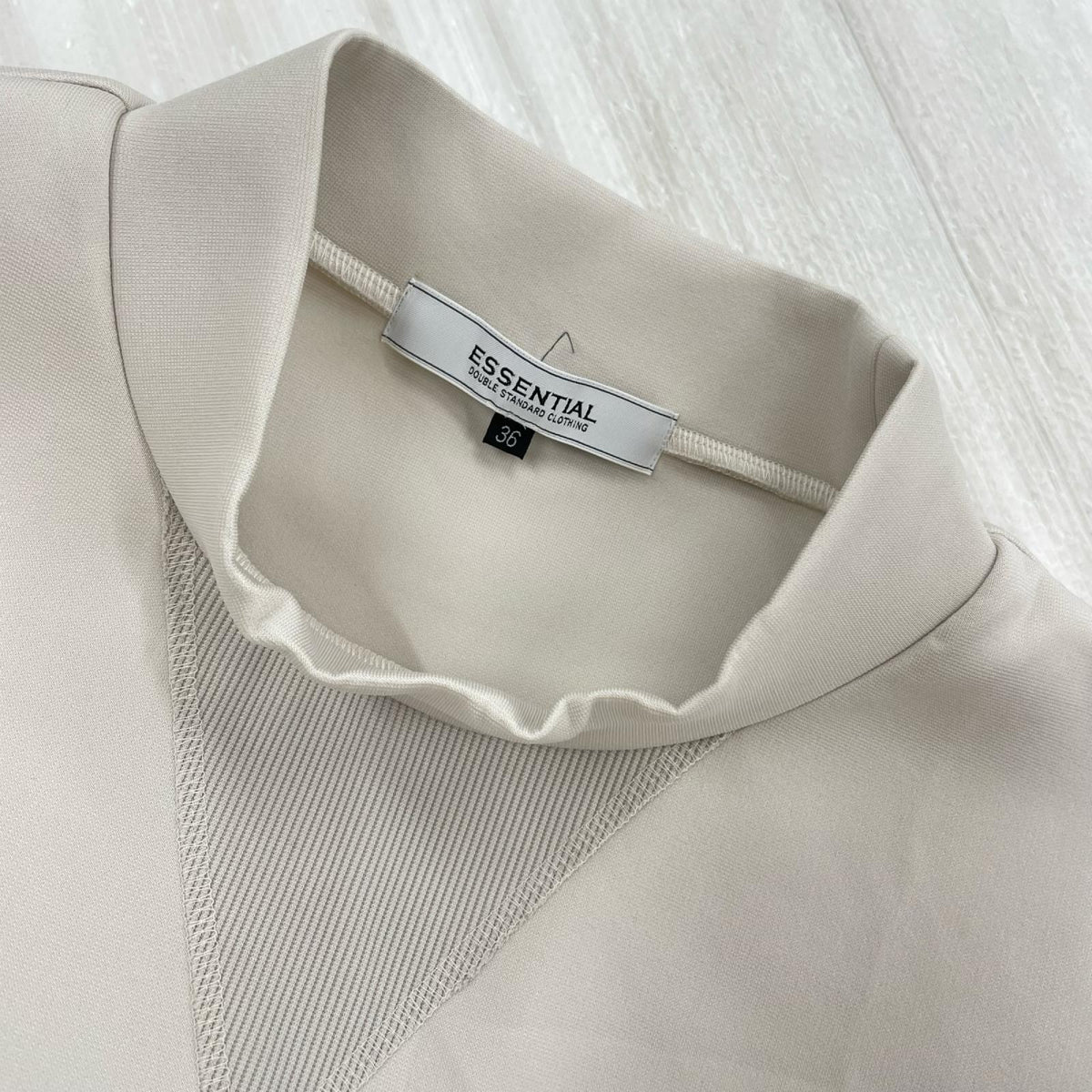 ワンピース DOUBLE STANDARD CLOTHING 半袖ワンピース ベージュ