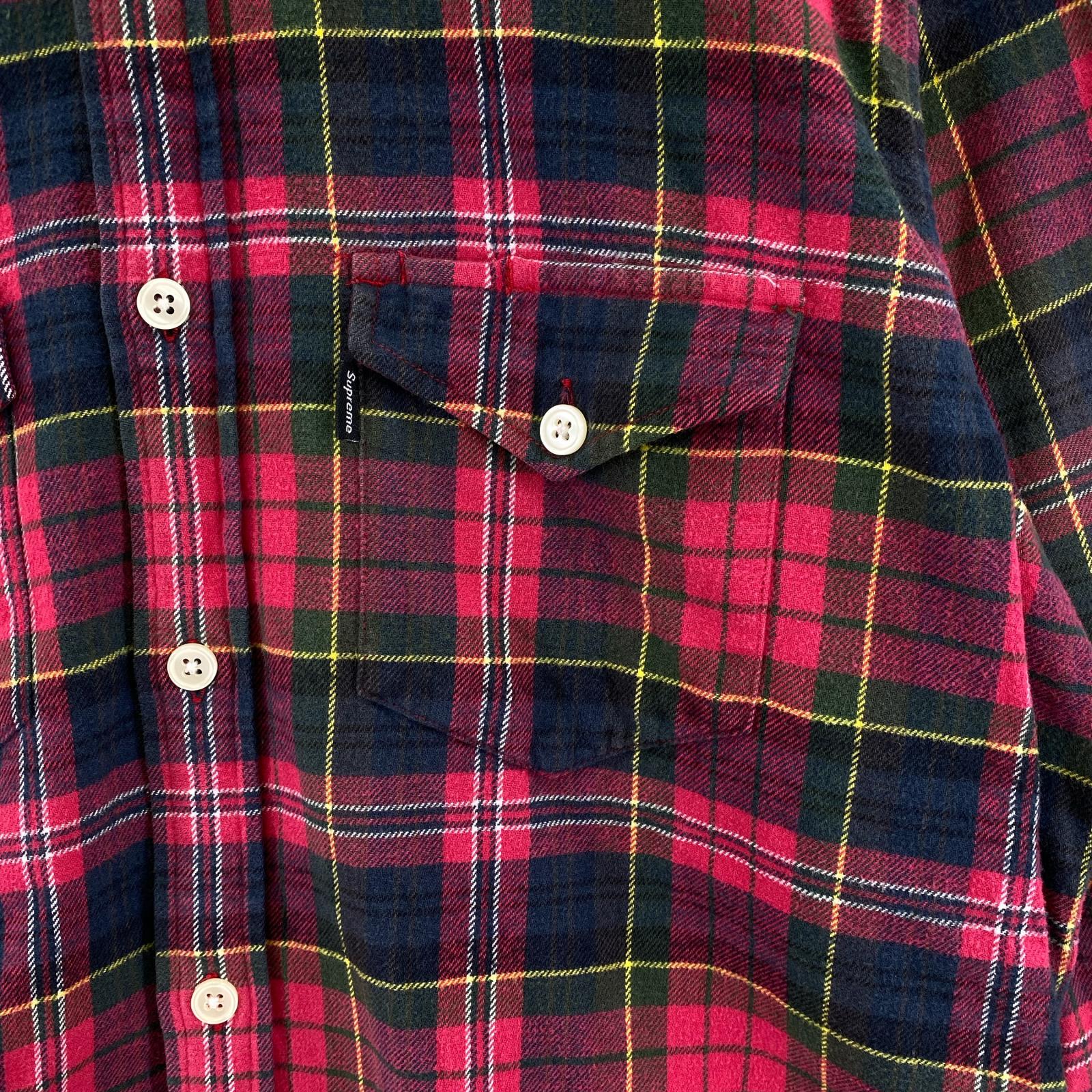 長袖シャツ ネルチェックシャツ RED M M レッド