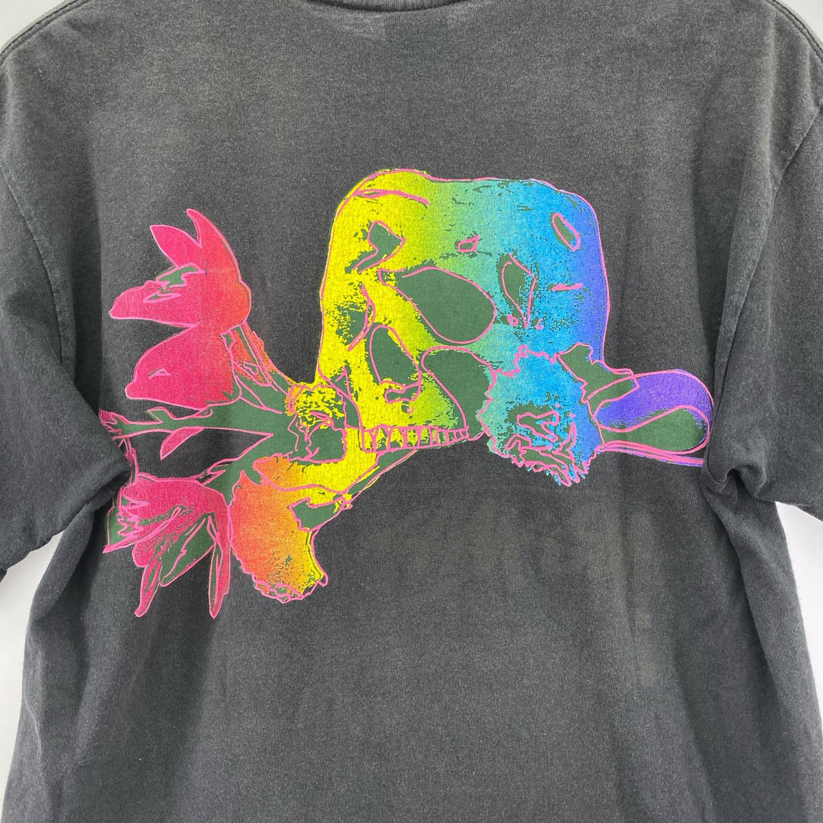 半袖Ｔシャツ 90s スカルフラワー BLK M M ブラック