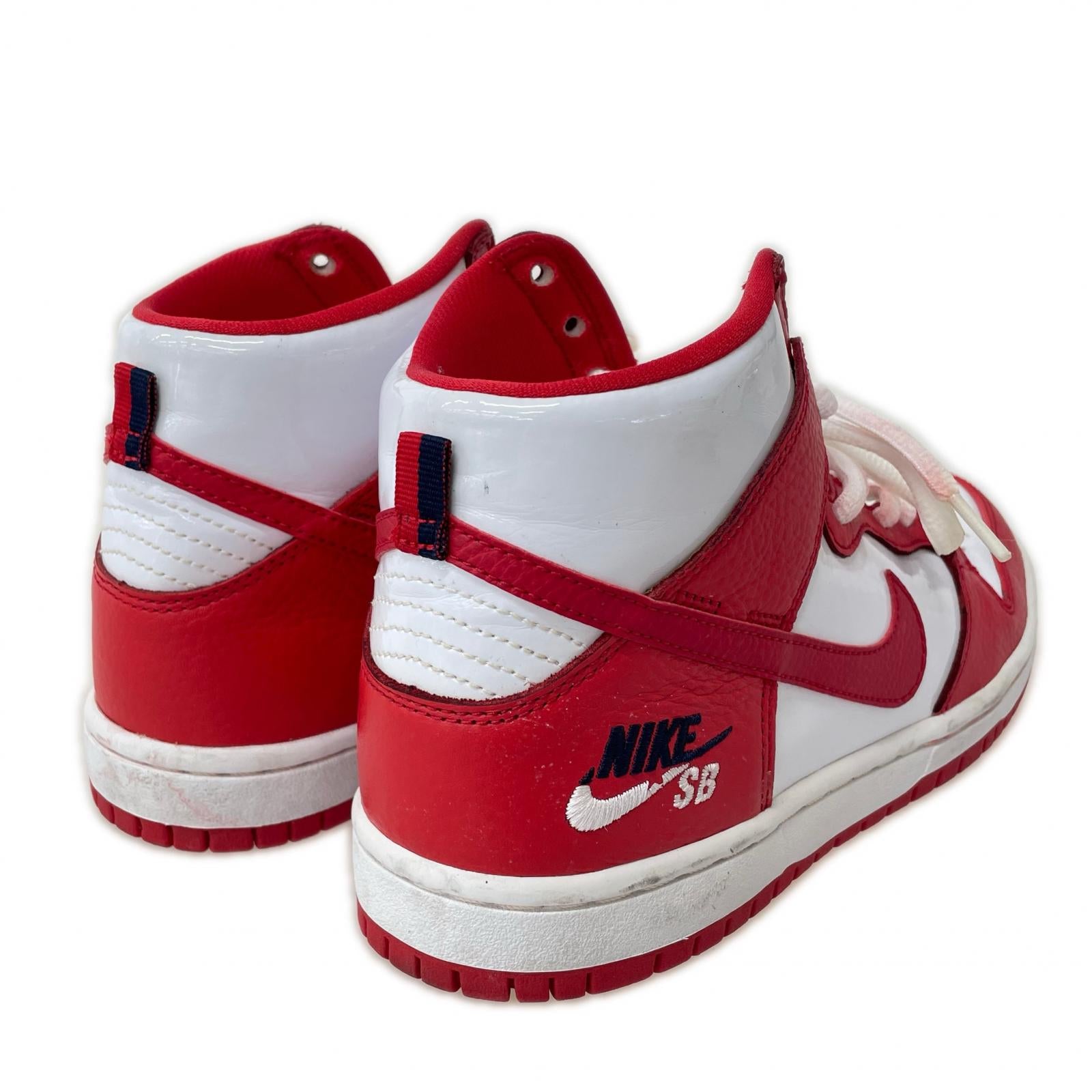 スニーカー ZOOM DUNK HIGH PRO University Red White 26cm (US8 UK7 1/2 EU42)