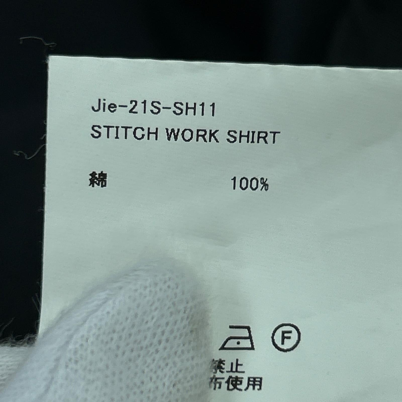 長袖シャツ 21SS STITCH WORK SHIRT 黒 (1) 1 ブラック