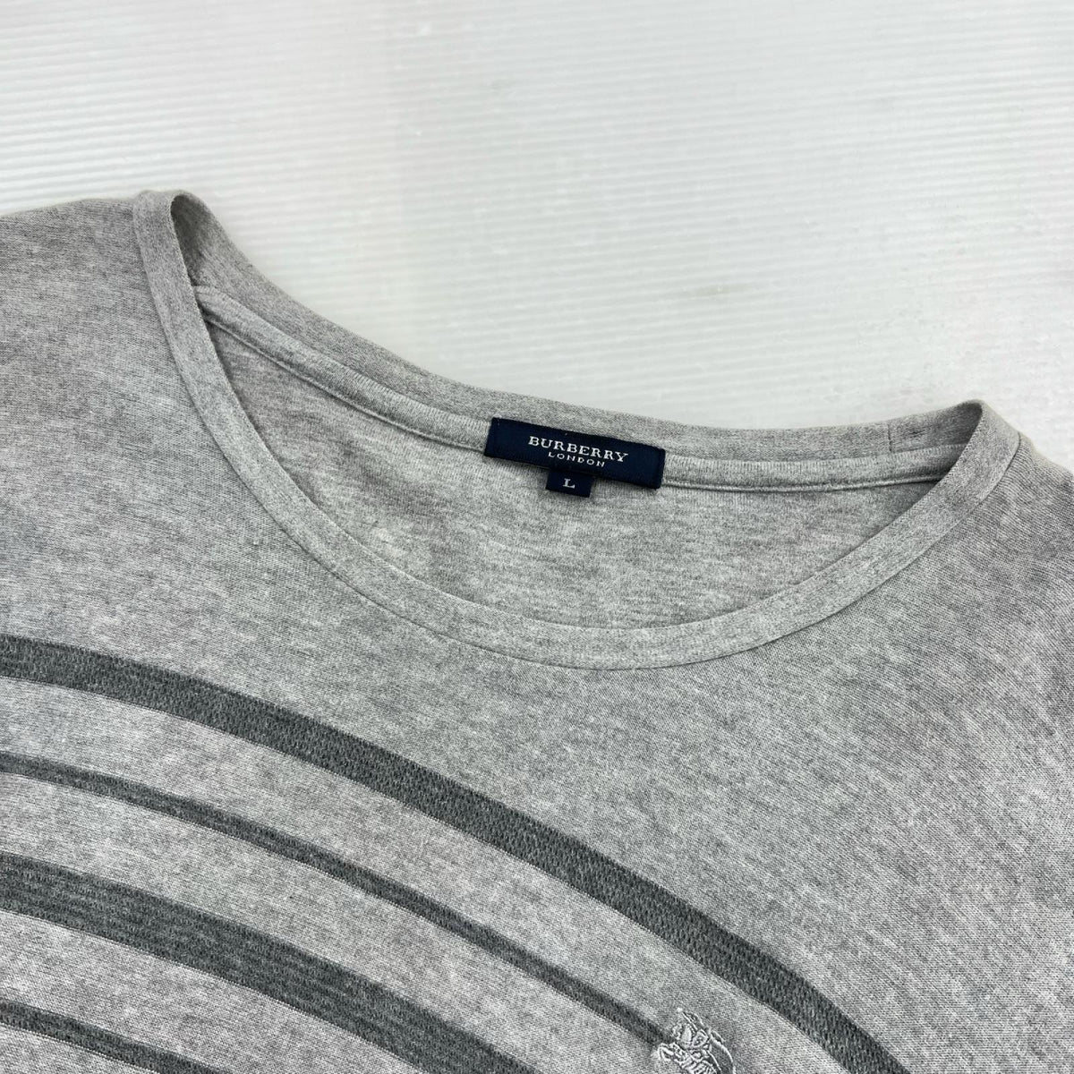長袖Ｔシャツ ﾎﾞｰﾀﾞｰ ｸﾞﾚｰ L グレー