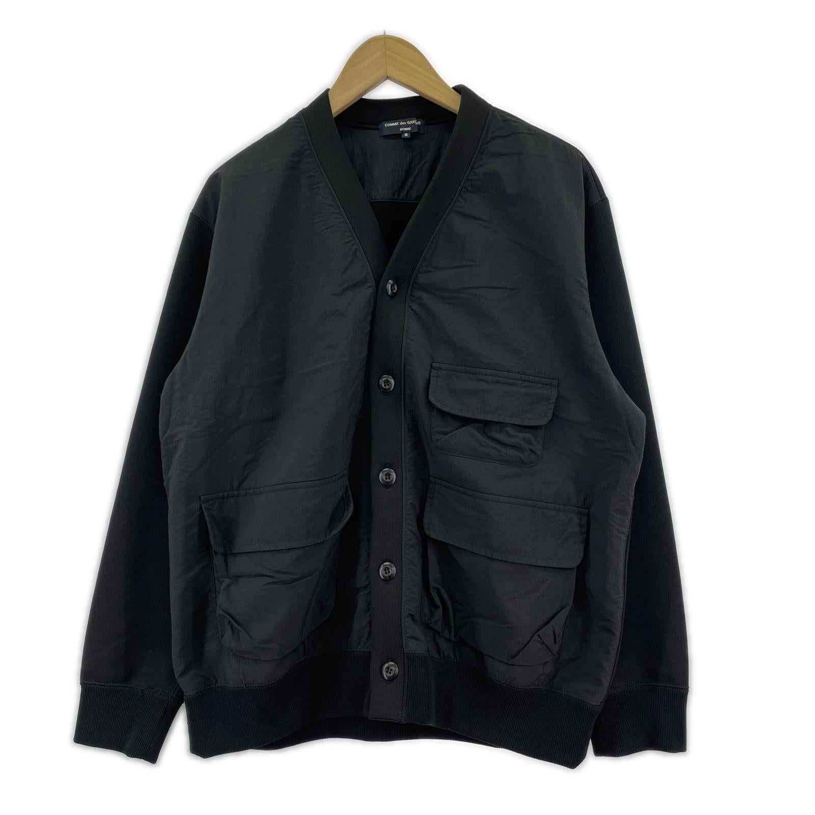 ジャケット 24AW HOMME ナイロンポリ切替 黒 (S) S ブラック