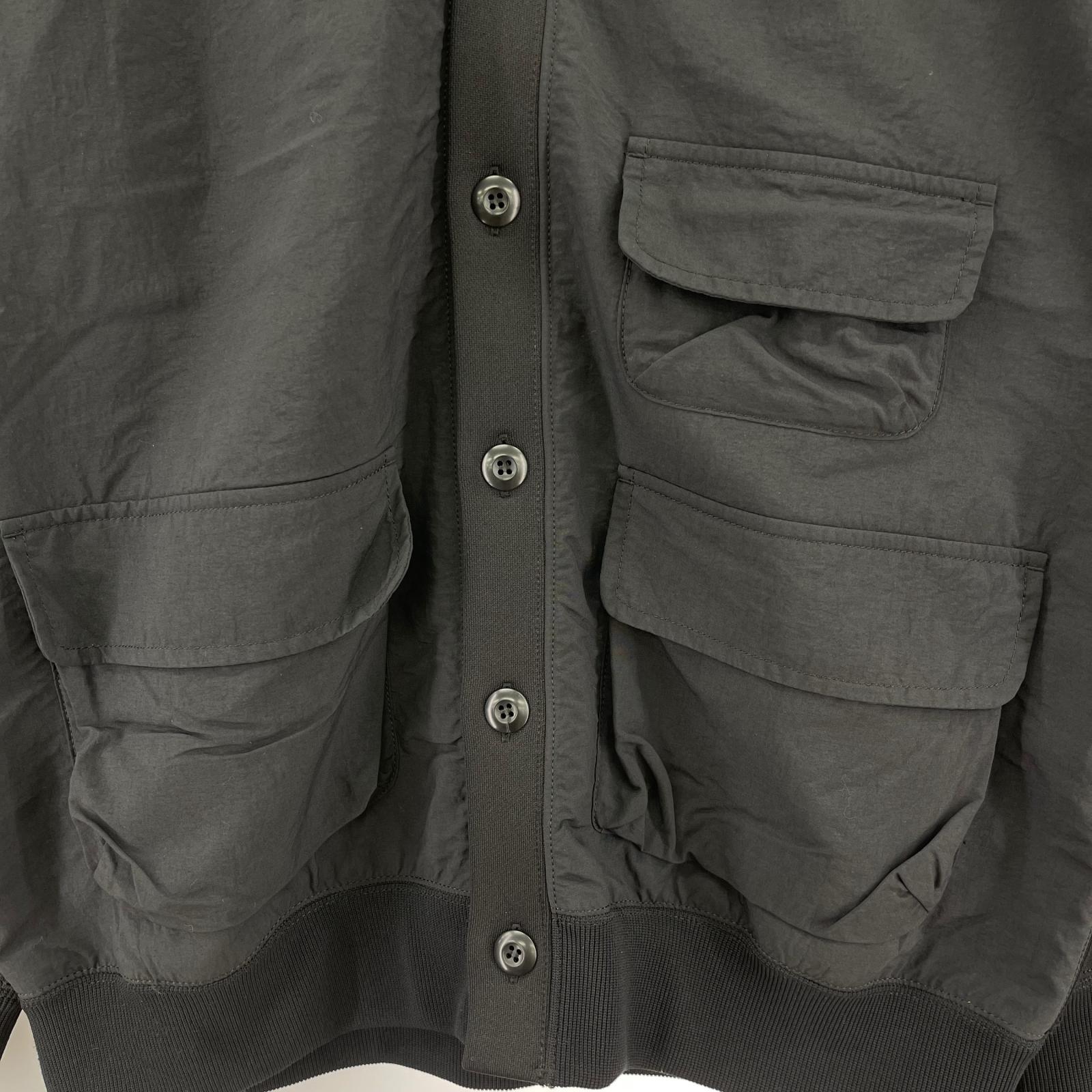 ジャケット 24AW HOMME ナイロンポリ切替 黒 (S) S ブラック