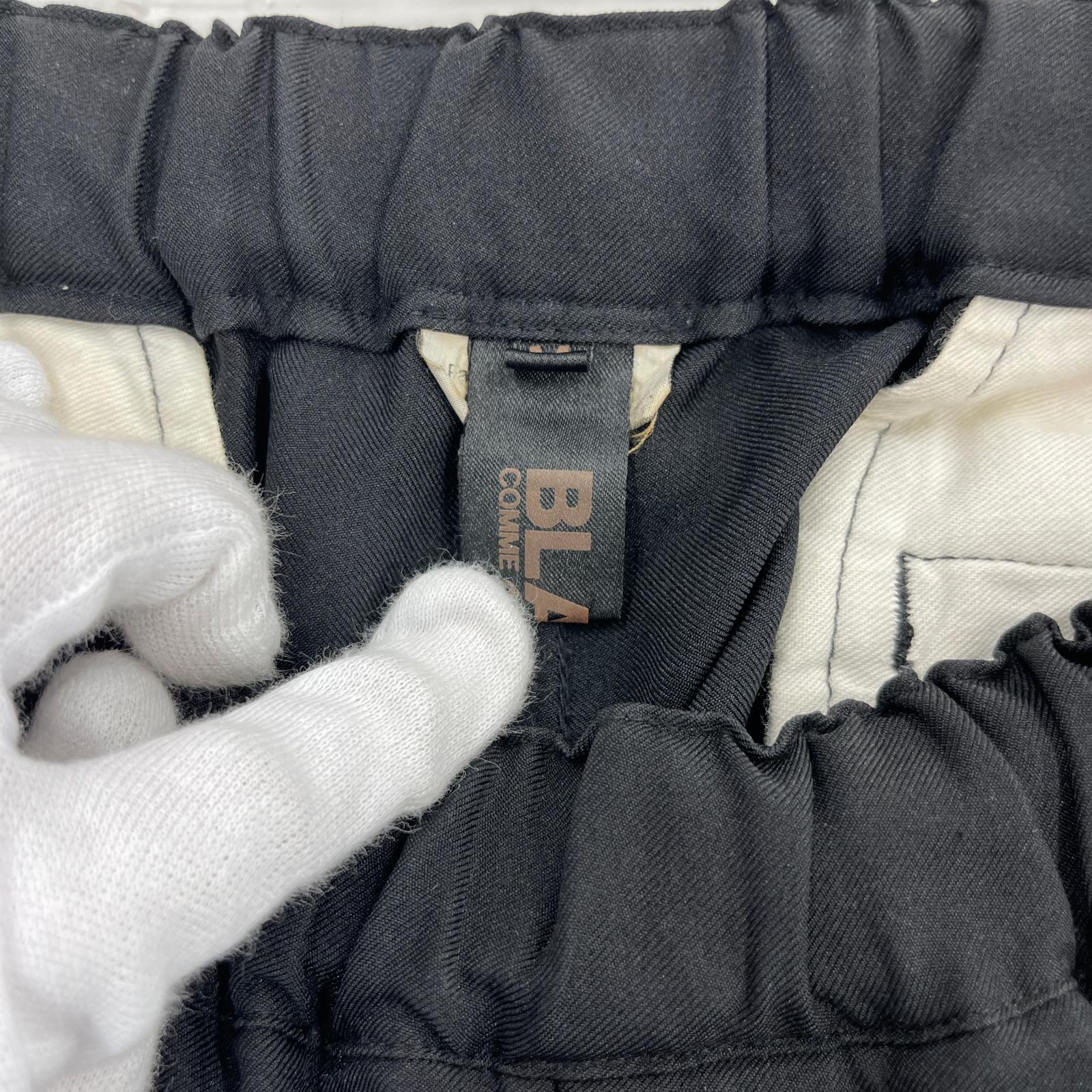 パンツ ボタン切替 黒 (M) M ブラック