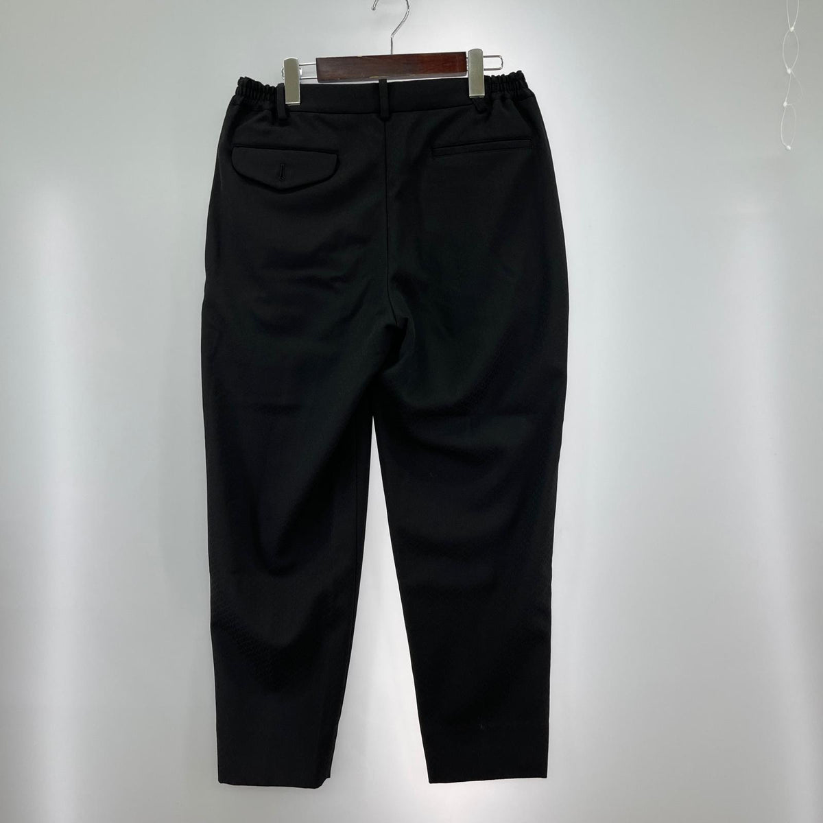 パンツ HOMME DEUX ジャガード柄スラックス 黒 (S) S ブラック