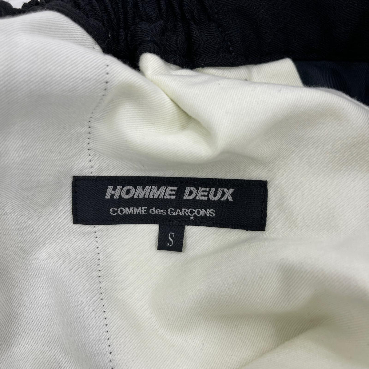 パンツ HOMME DEUX ジャガード柄スラックス 黒 (S) S ブラック