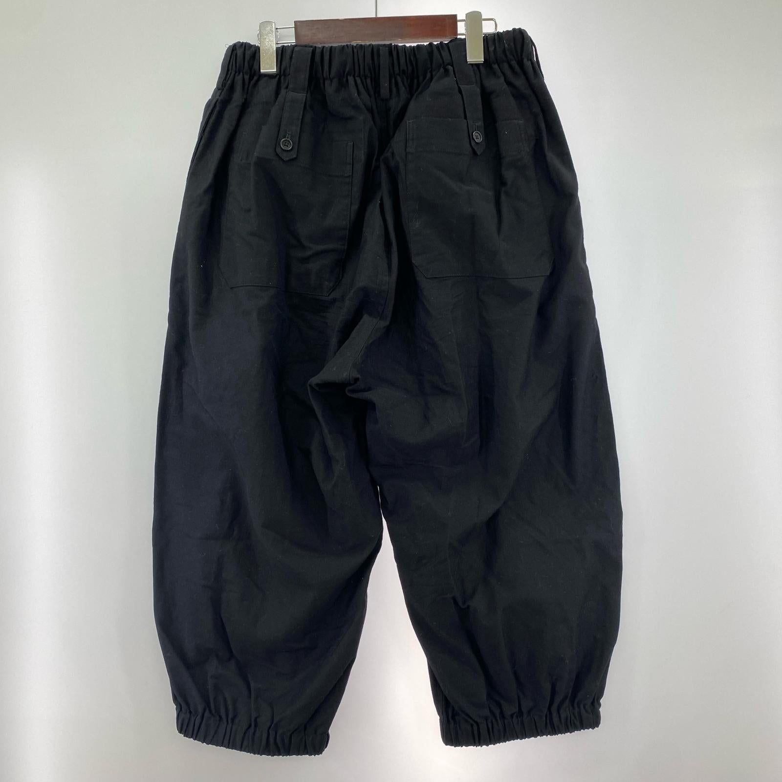 パンツ 23SS コットンツイル ギャザーパンツ 黒 (2) 2 ブラック