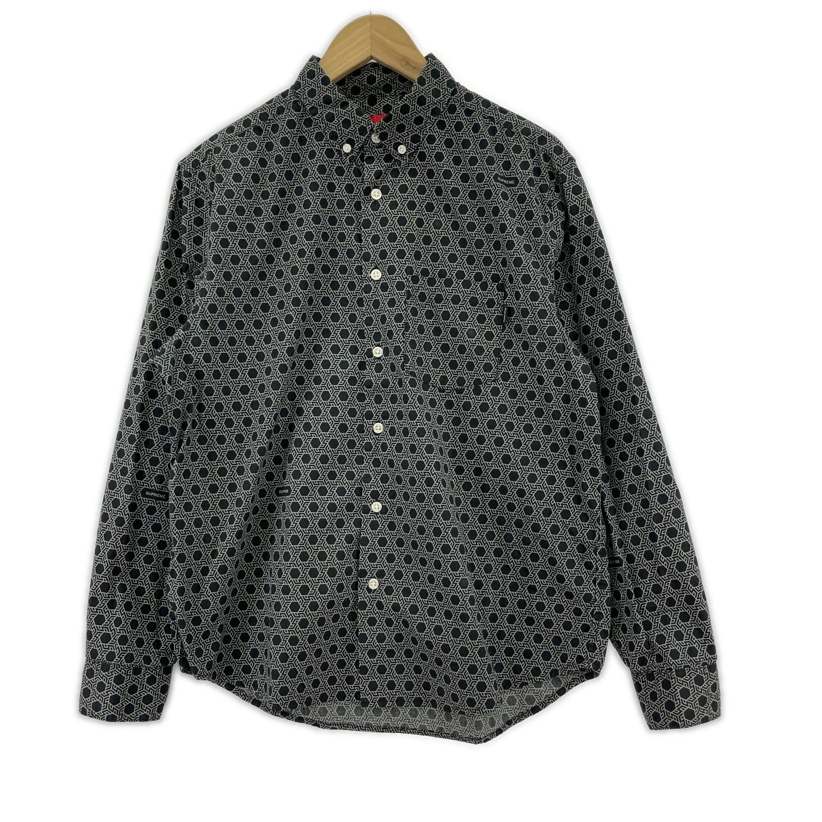 長袖シャツ 19AW Monogram L/S Shirt 総柄 (S) S ブラック
