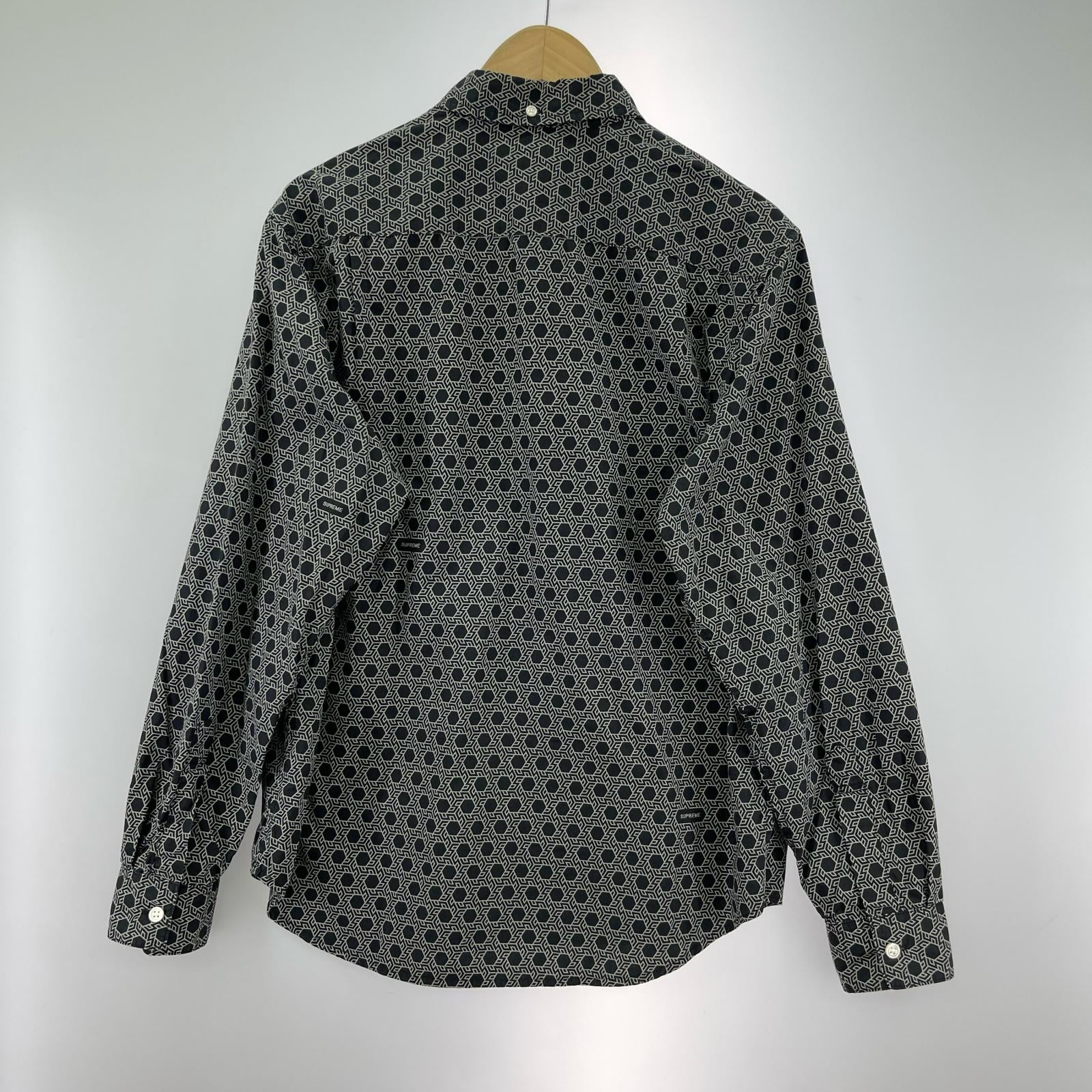 長袖シャツ 19AW Monogram L/S Shirt 総柄 (S) S ブラック