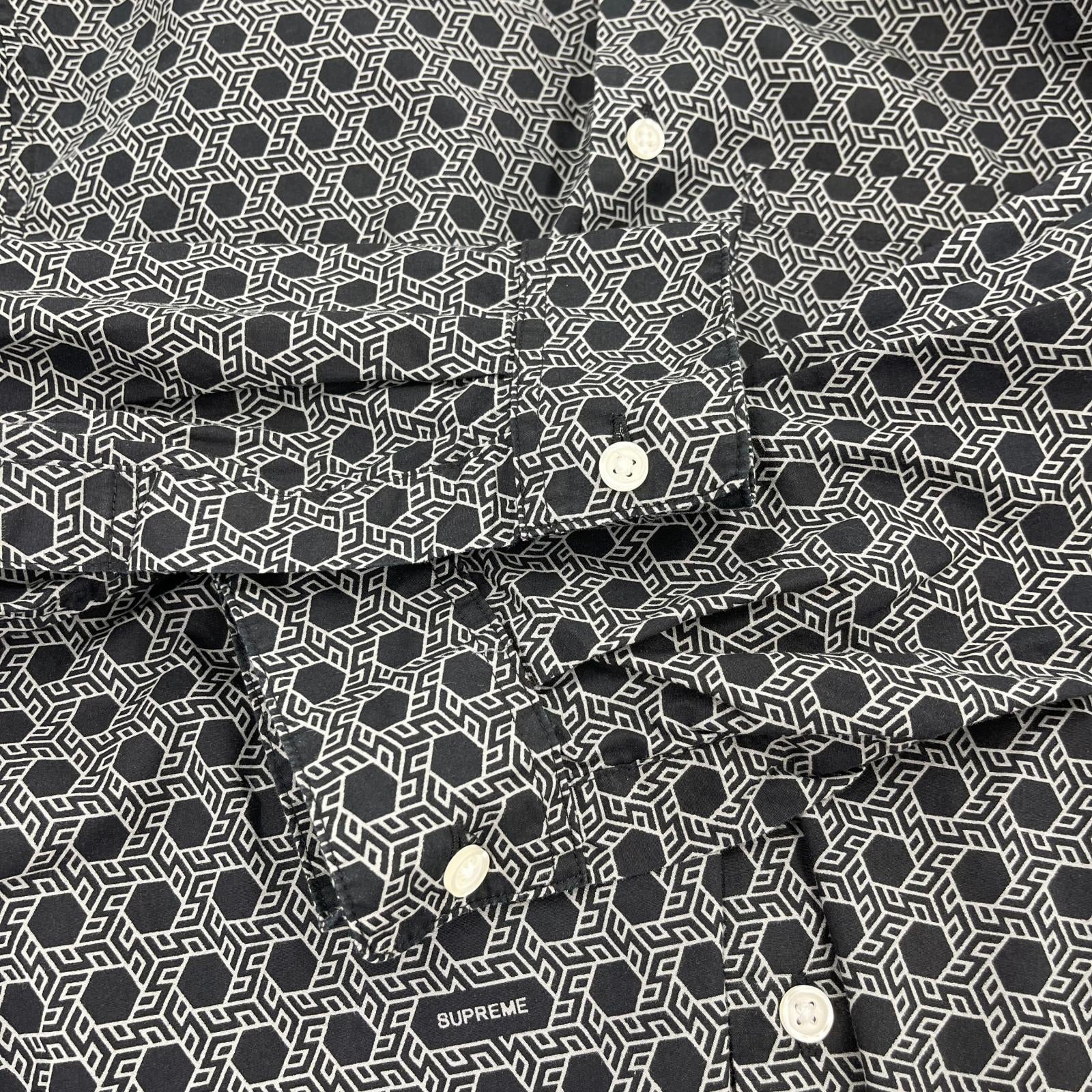 長袖シャツ 19AW Monogram L/S Shirt 総柄 (S) S ブラック