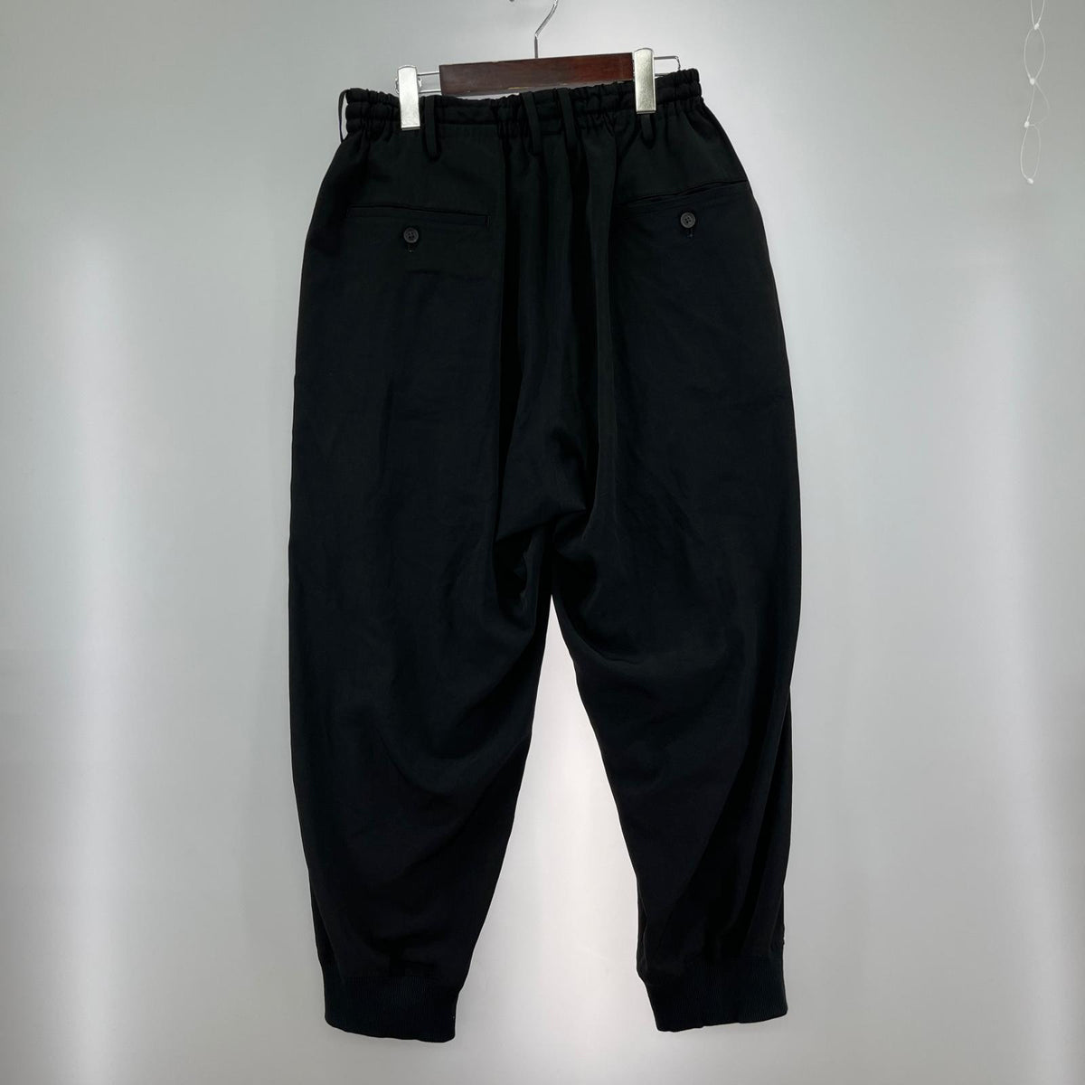 パンツ 21SS POUR HOMME TUXEDO HEM RIB PANTS 黒 2 ブラック
