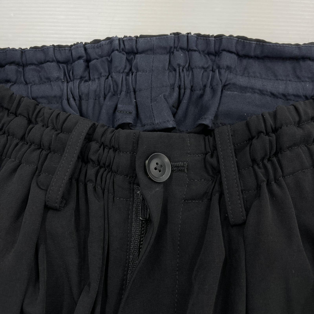 パンツ 21SS POUR HOMME TUXEDO HEM RIB PANTS 黒 2 ブラック
