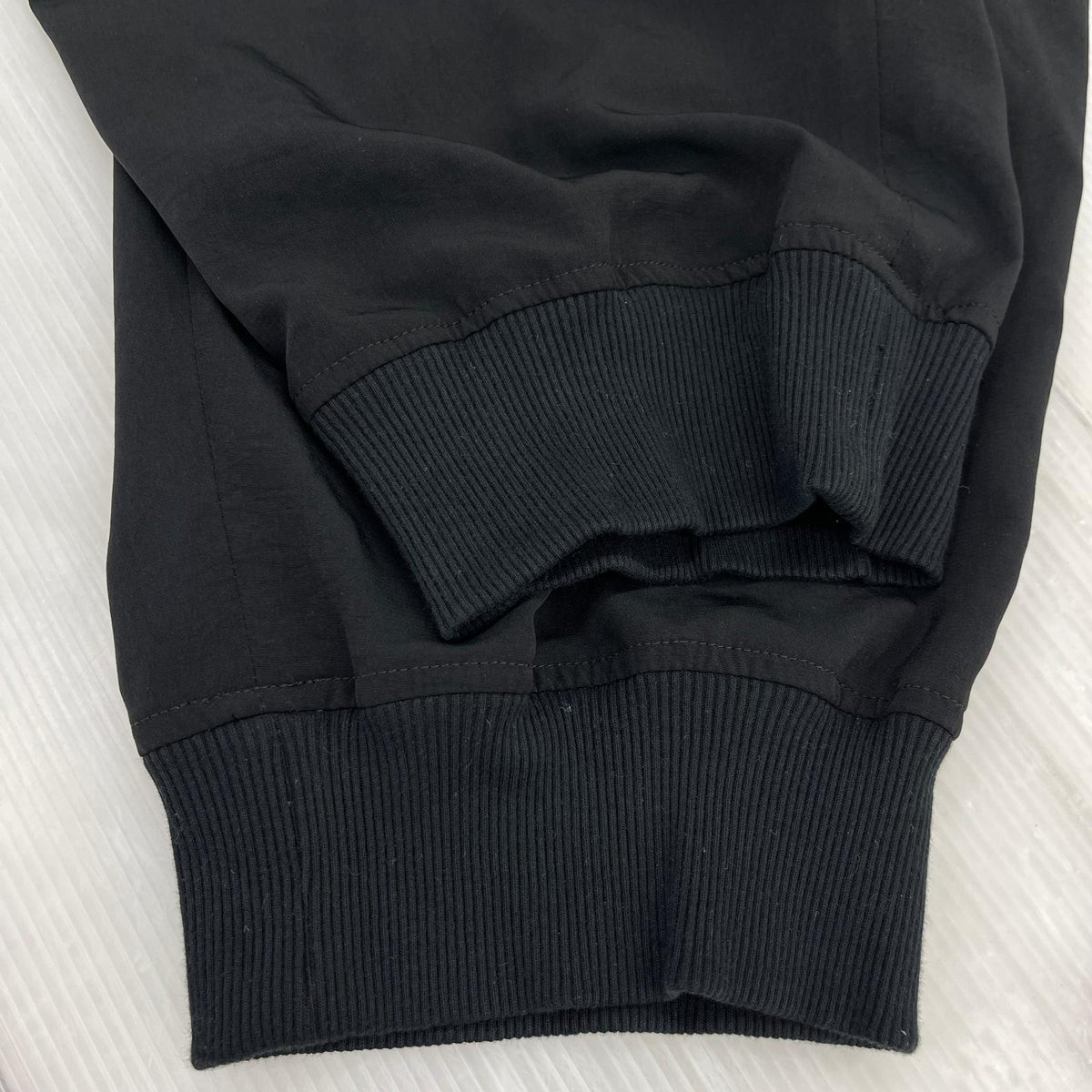 パンツ 21SS POUR HOMME TUXEDO HEM RIB PANTS 黒 2 ブラック