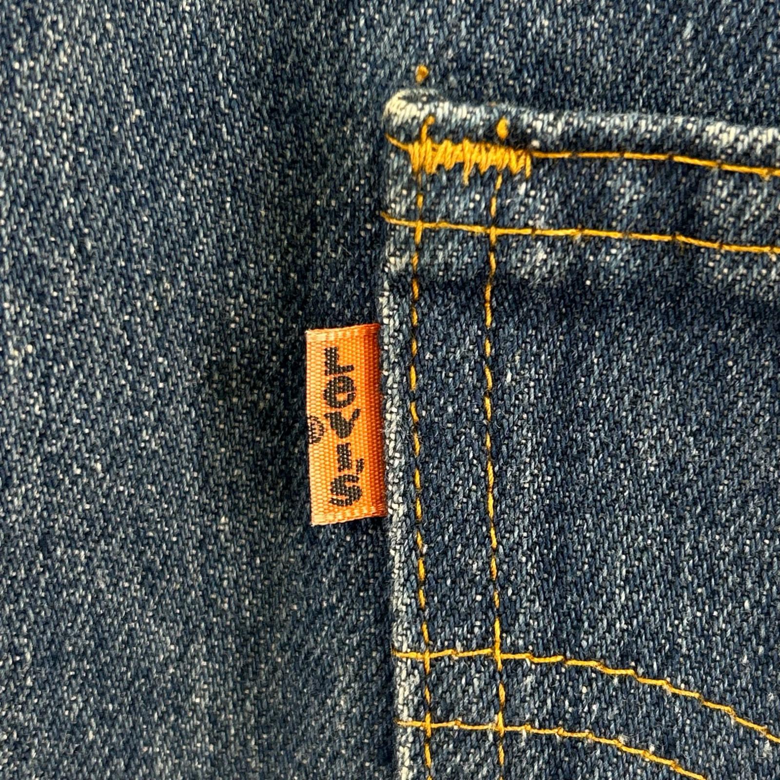 長袖シャツ 70s ｵﾚﾝｼﾞﾀﾌﾞ USA製 ﾃﾞﾆﾑﾍﾞｽﾄ M M ブルー