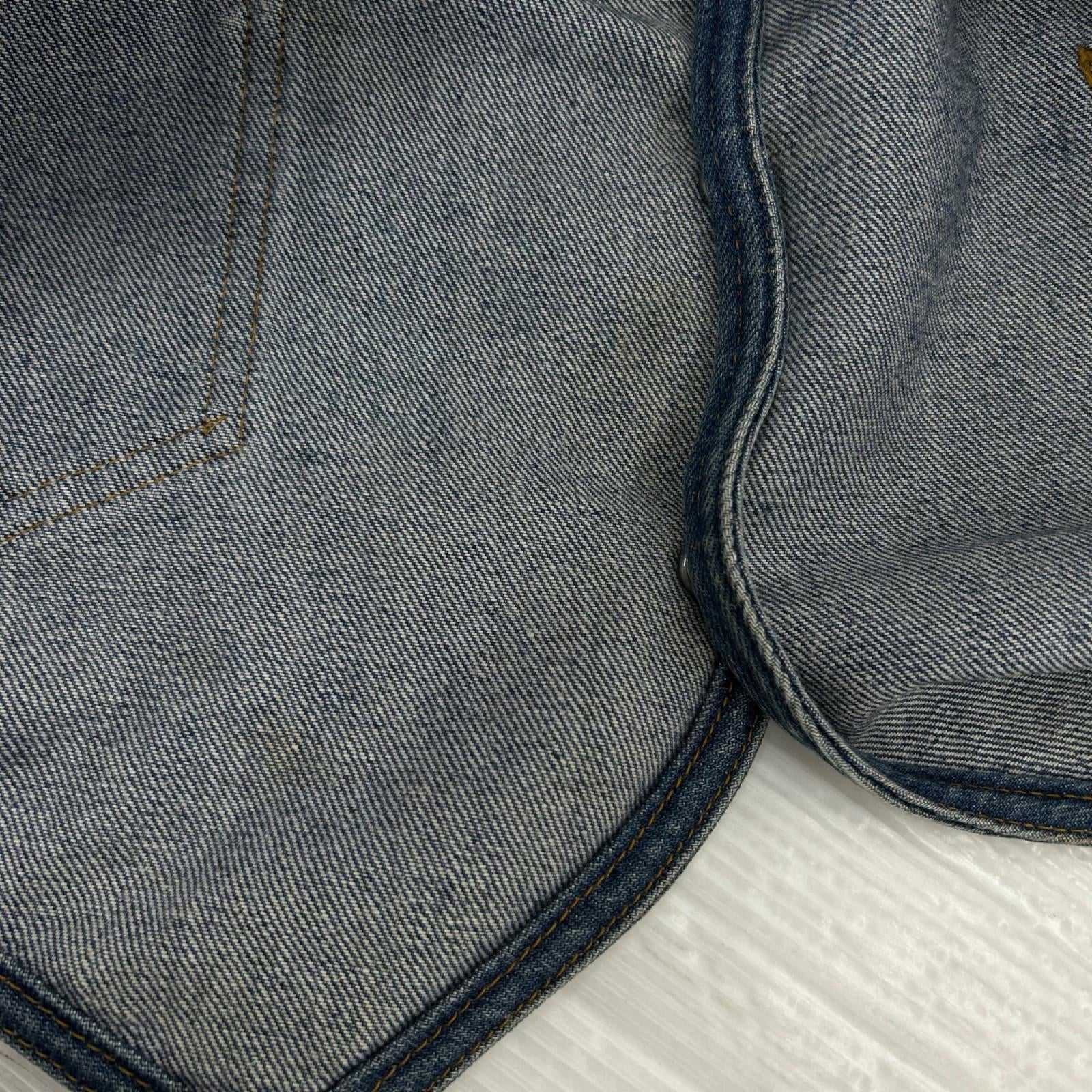 長袖シャツ 70s ｵﾚﾝｼﾞﾀﾌﾞ USA製 ﾃﾞﾆﾑﾍﾞｽﾄ M M ブルー