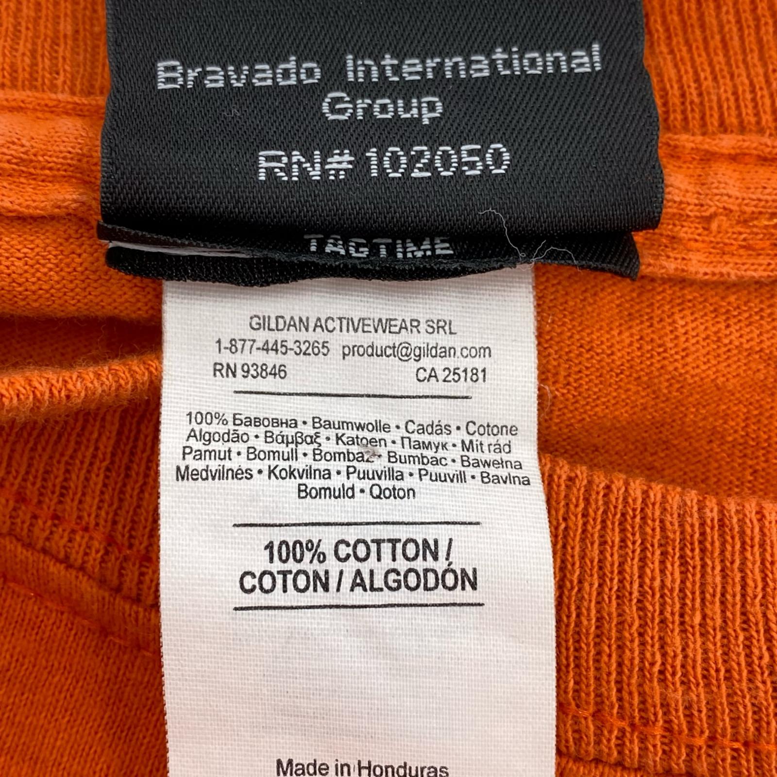 長袖Ｔシャツ 両面ﾌﾟﾘﾝﾄ (XL) ｵﾚﾝｼﾞ オレンジ