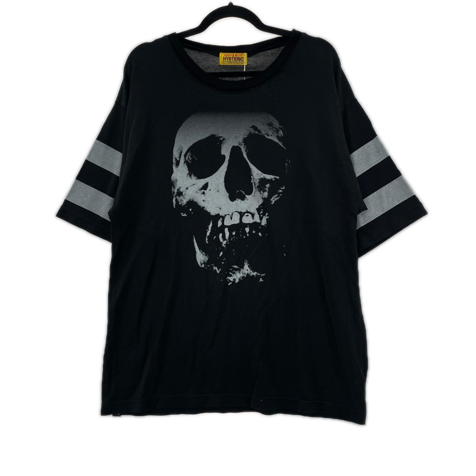 半袖Ｔシャツ SKULL BERRYオーバーサイズ5分袖Tシャツ(F)黒 ブラック