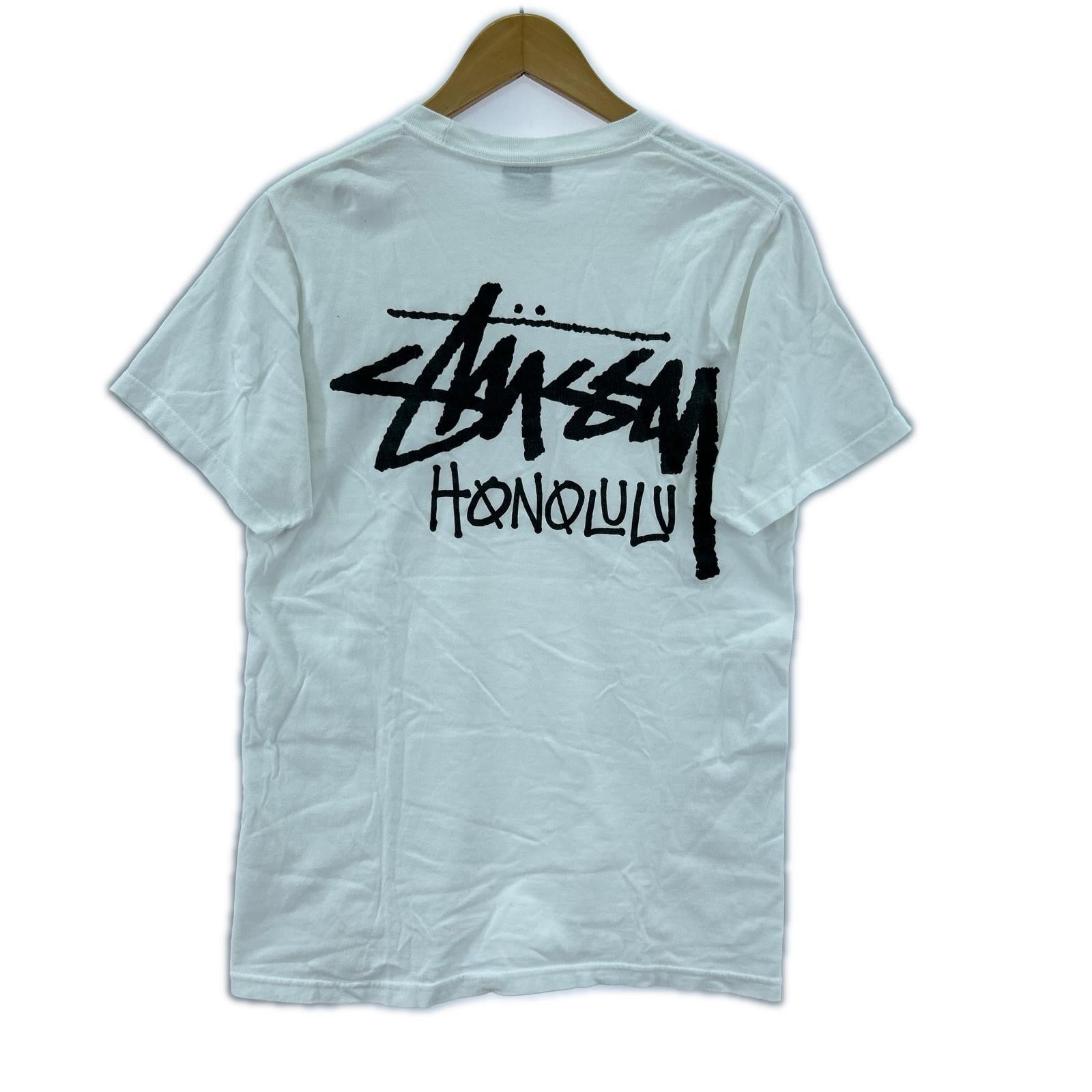 半袖Ｔシャツ STUSSY SSカットソー ホノルル 白 (S) S ホワイト
