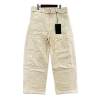 パンツ ACANTHUS ベルテッドデニムパンツ L アイボリー L