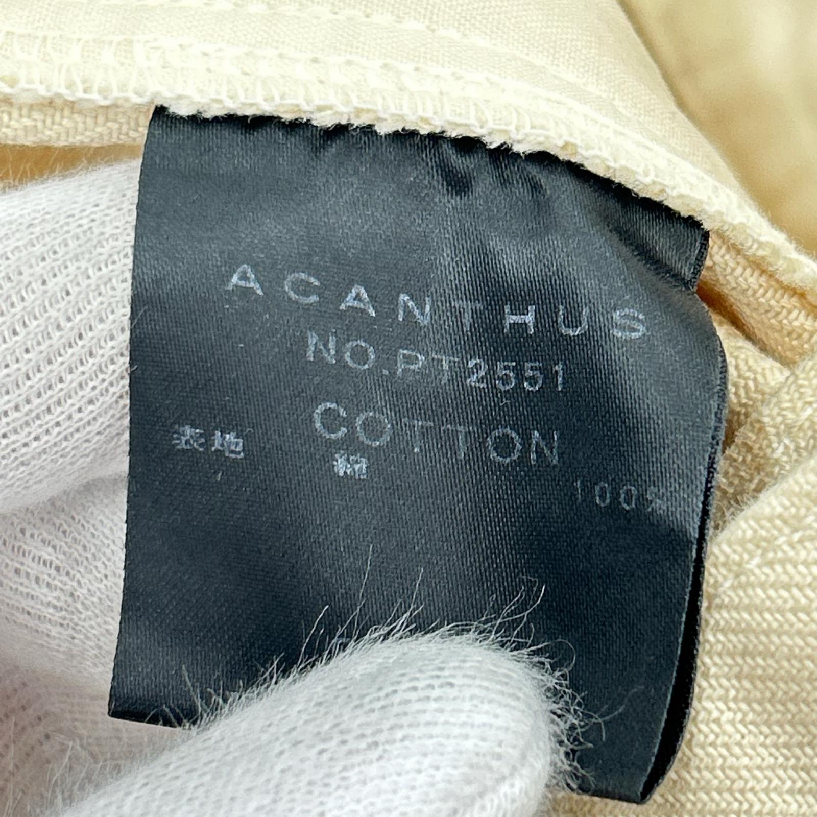 パンツ ACANTHUS ベルテッドデニムパンツ L アイボリー L