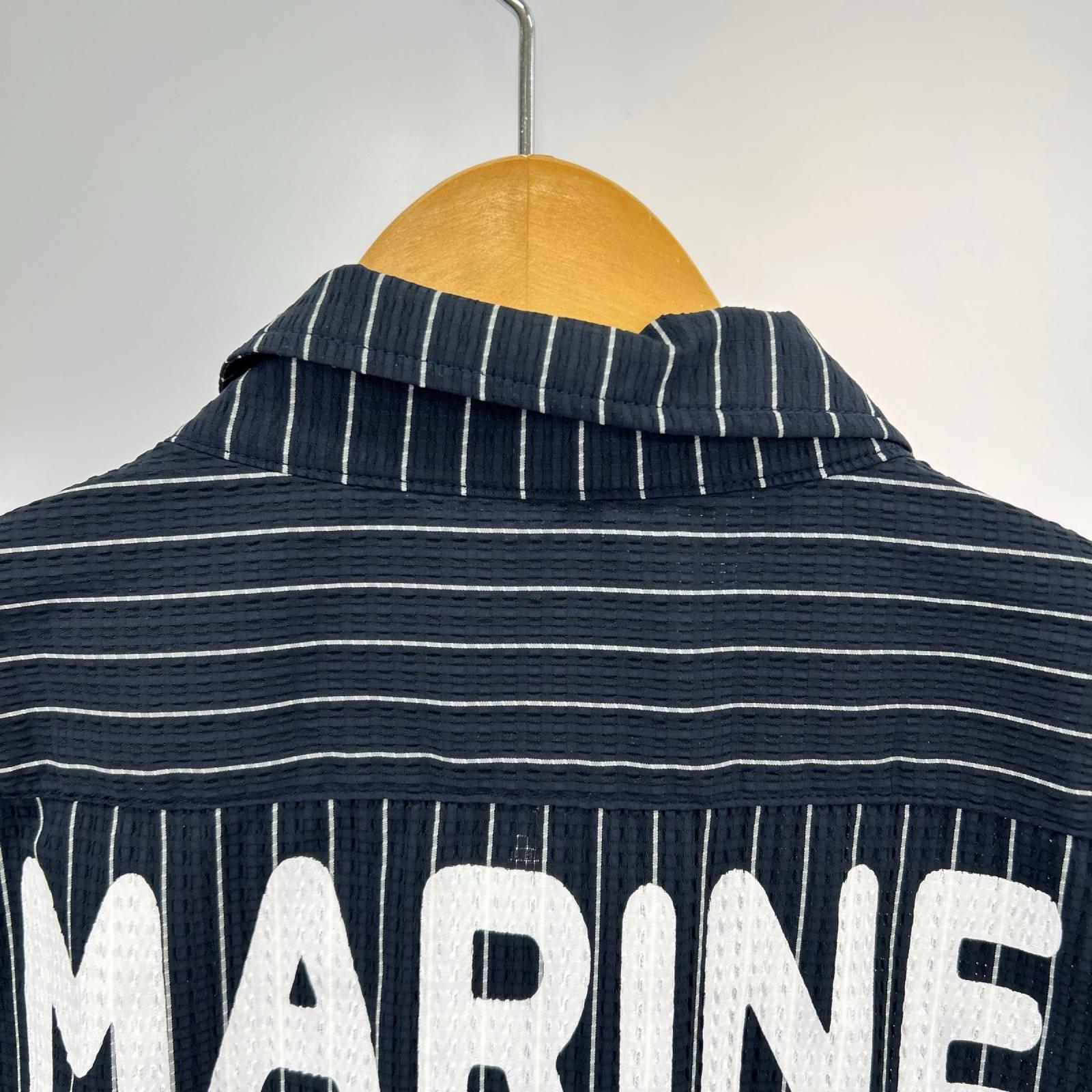 半袖シャツ ACANTHUS×muta シアサッカーS/Sシャツジャケット XL ネイビー ネイビー