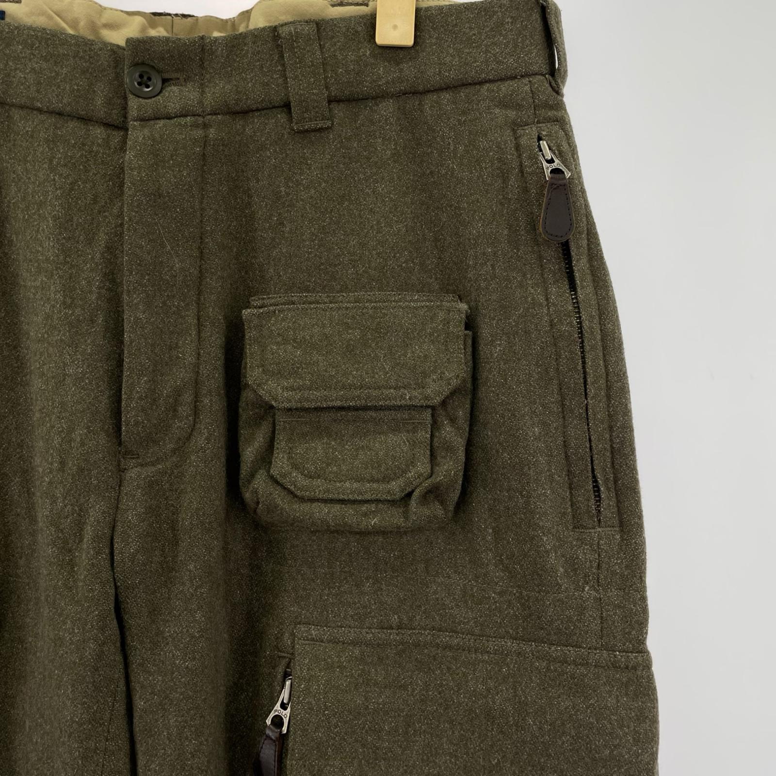 パンツ POLO RALPH LAUREN デザインポケットウールパンツ カーキ 34 カーキ