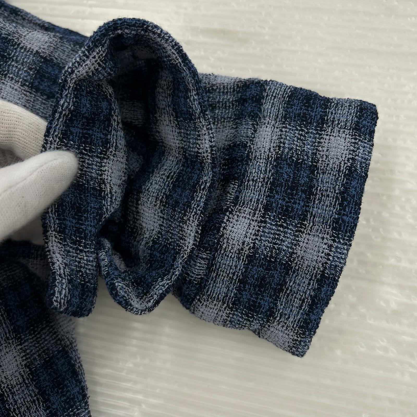 長袖シャツ Caledoor チェックシャツジャケット L ネイビー L ネイビー