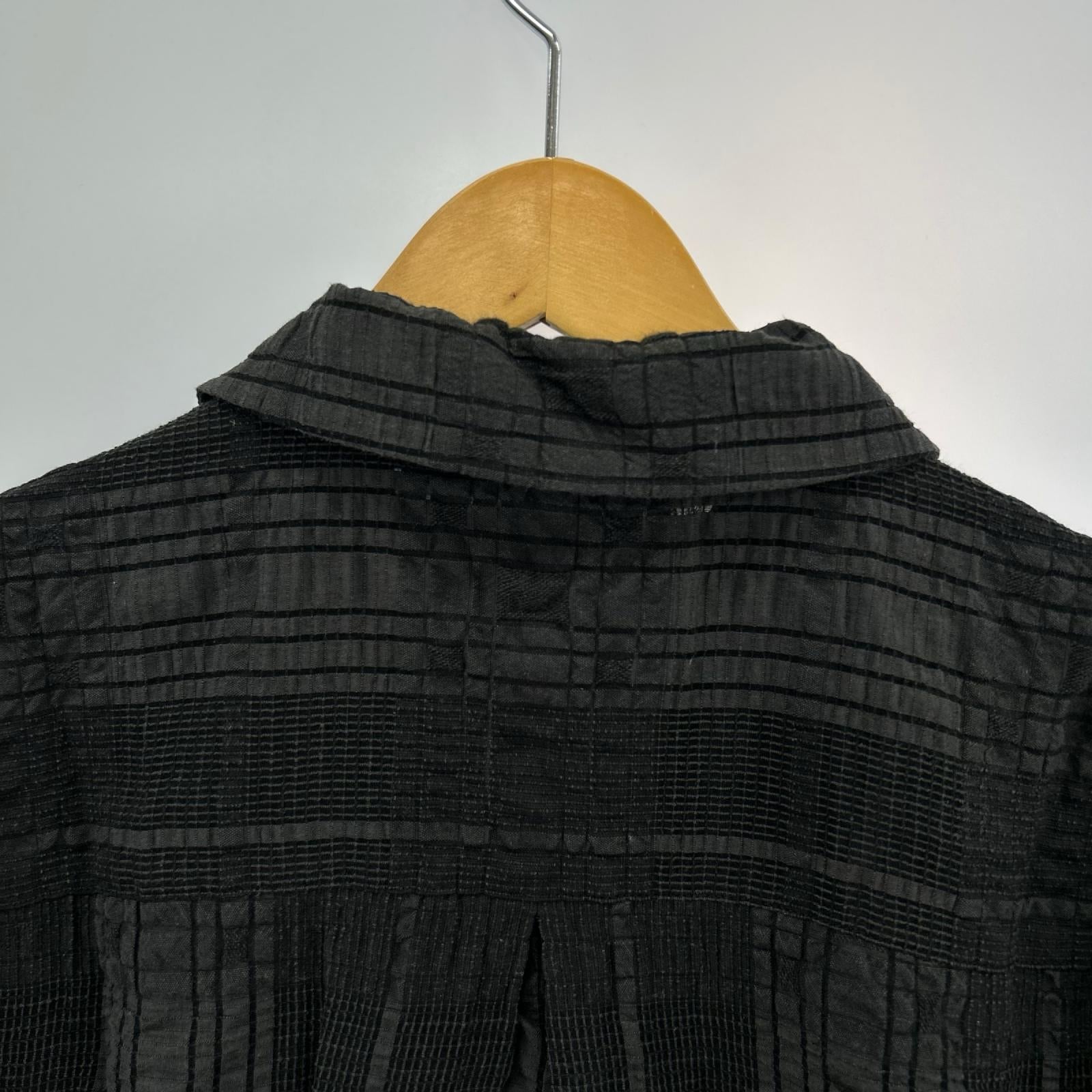 半袖シャツ POLYPLOID OPEN COLLAR SHIRT 3 黒 3 ブラック