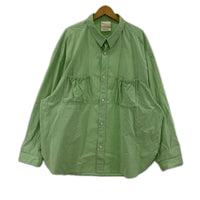 長袖シャツ refomed WRIST PATCH WIDE SHIRT 3 ミント 3