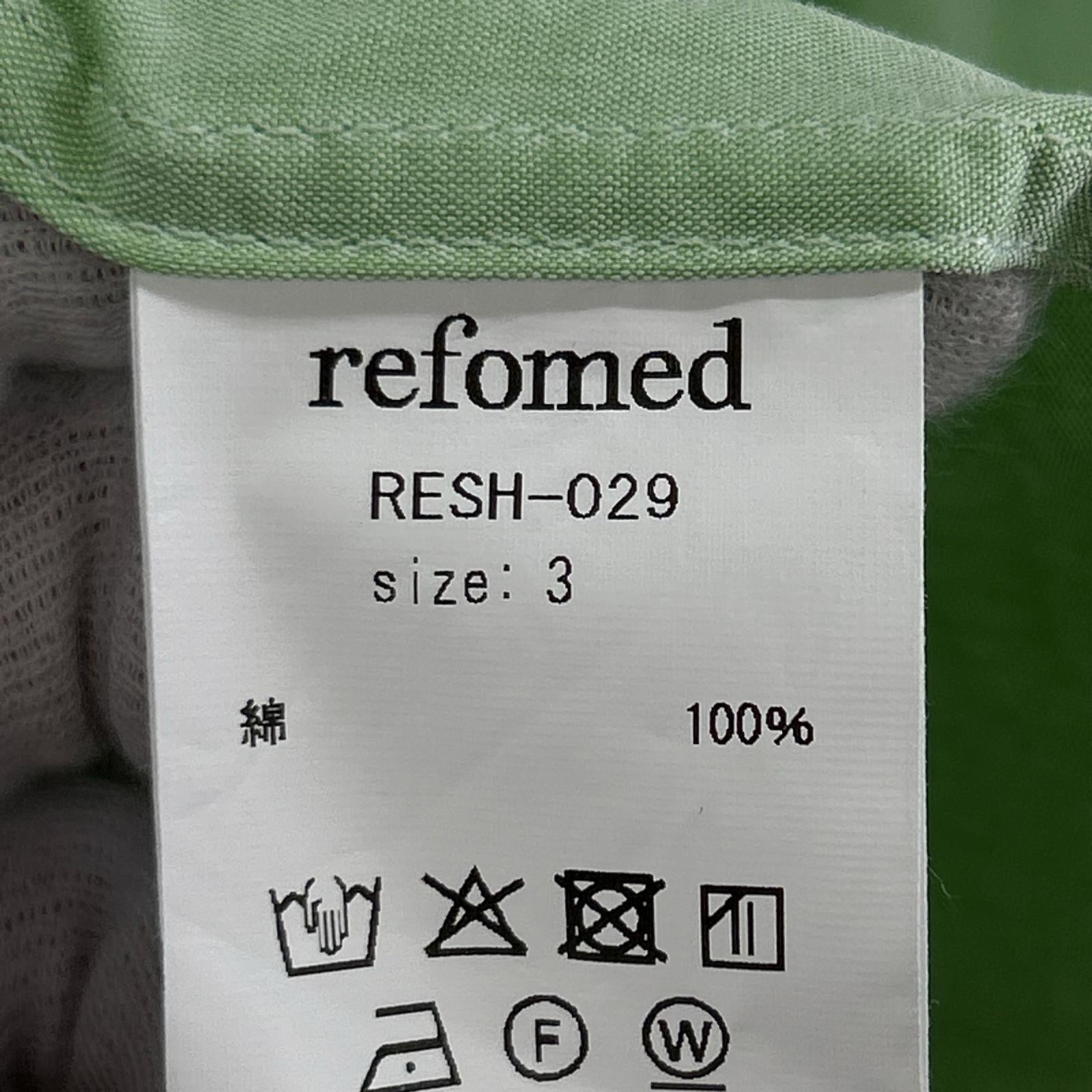 長袖シャツ refomed WRIST PATCH WIDE SHIRT 3 ミント 3